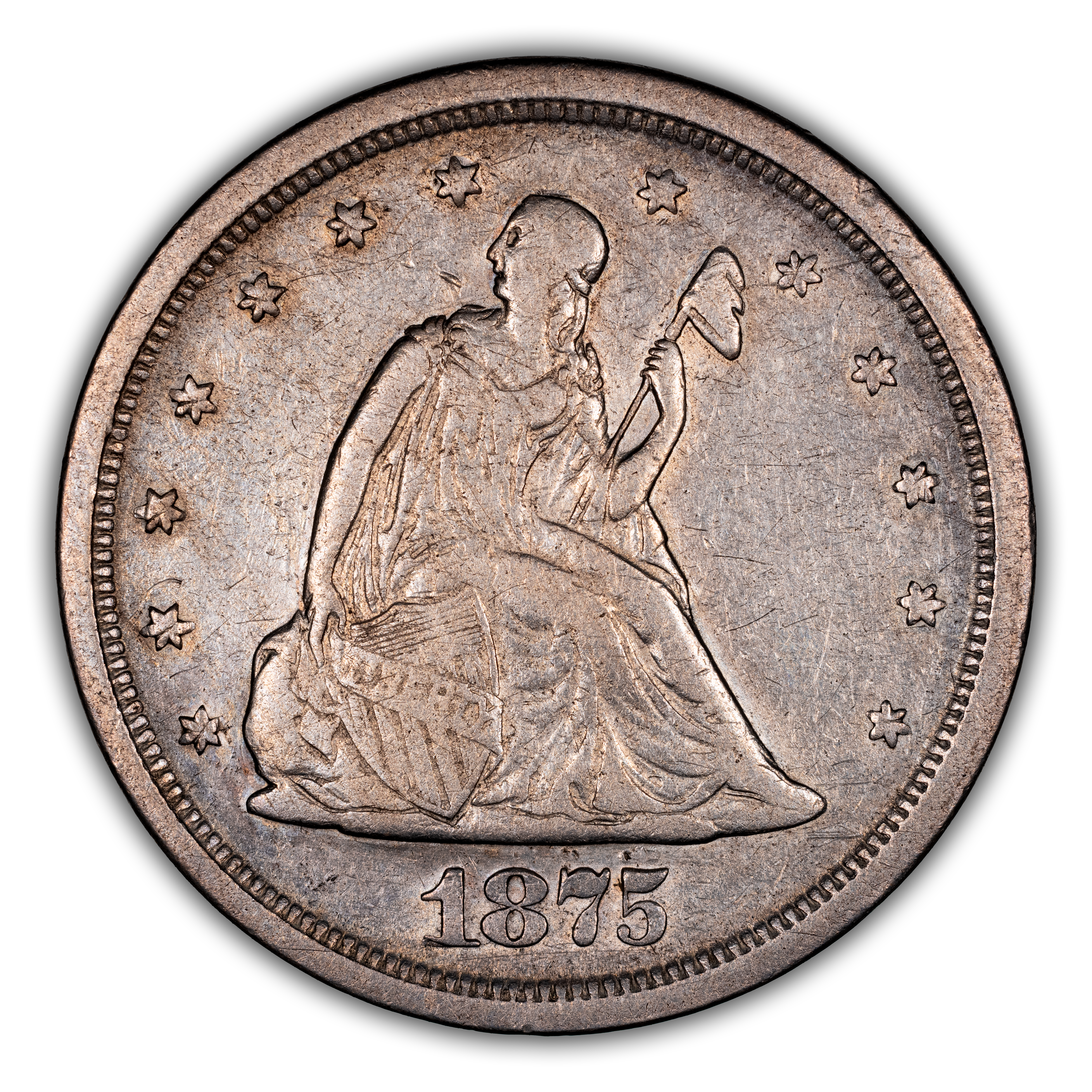 Twenty-Cent Piece Set 20c Seated Liberty, no 1876-CC, 4 Coins MS thumbnail 7