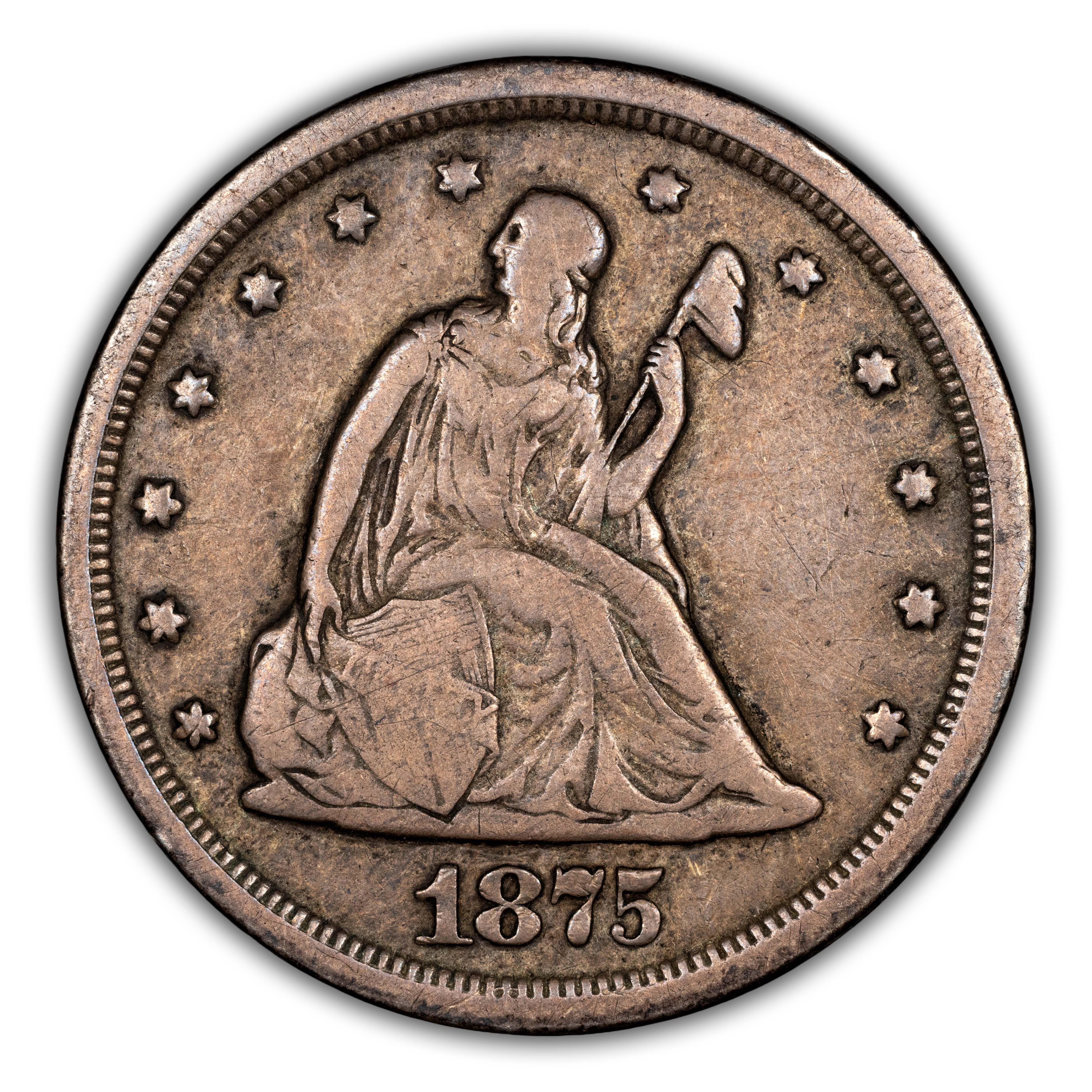 Twenty-Cent Piece Set 20c Seated Liberty, no 1876-CC, 4 Coins MS thumbnail 8