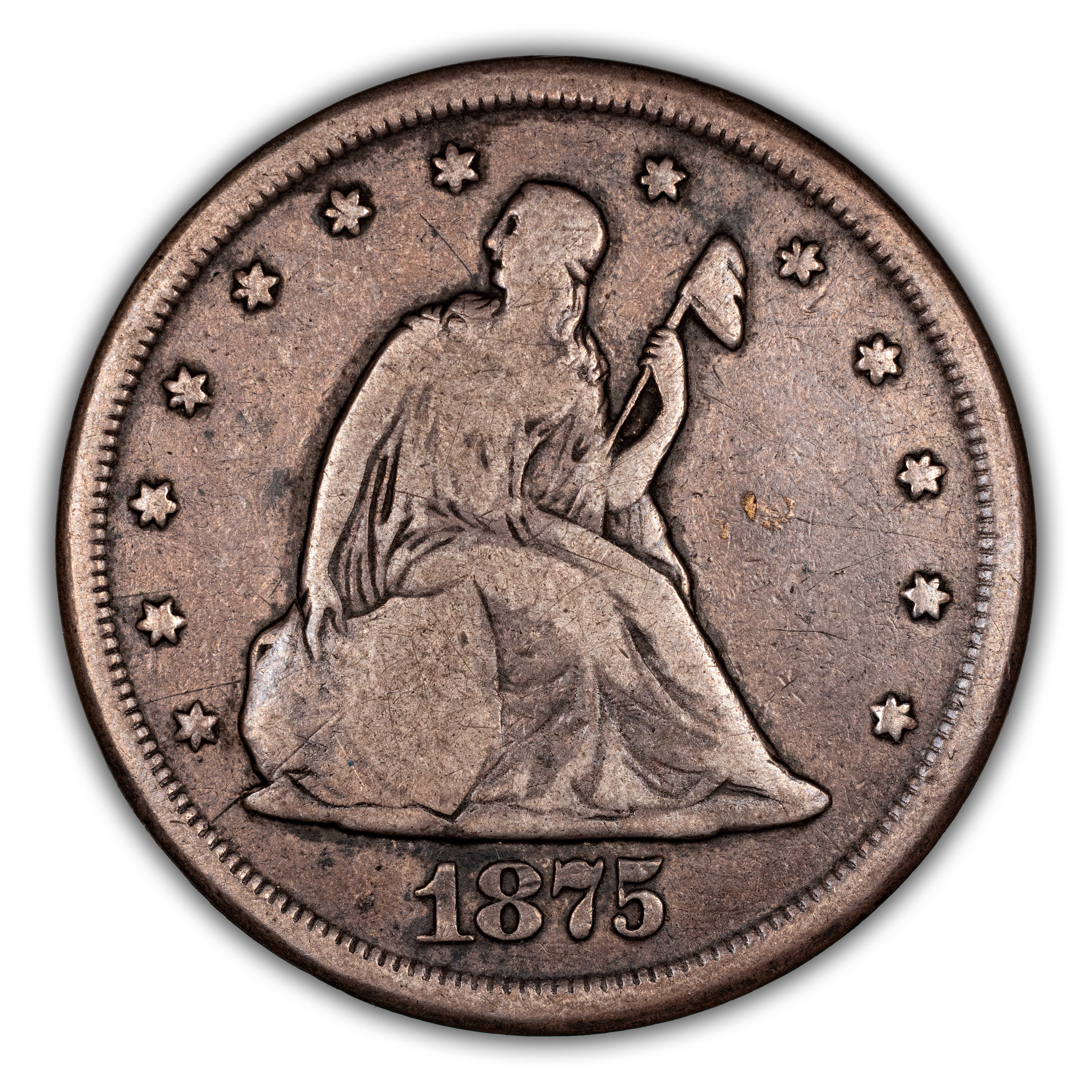 Twenty-Cent Piece Set 20c Seated Liberty, no 1876-CC, 4 Coins MS thumbnail 9