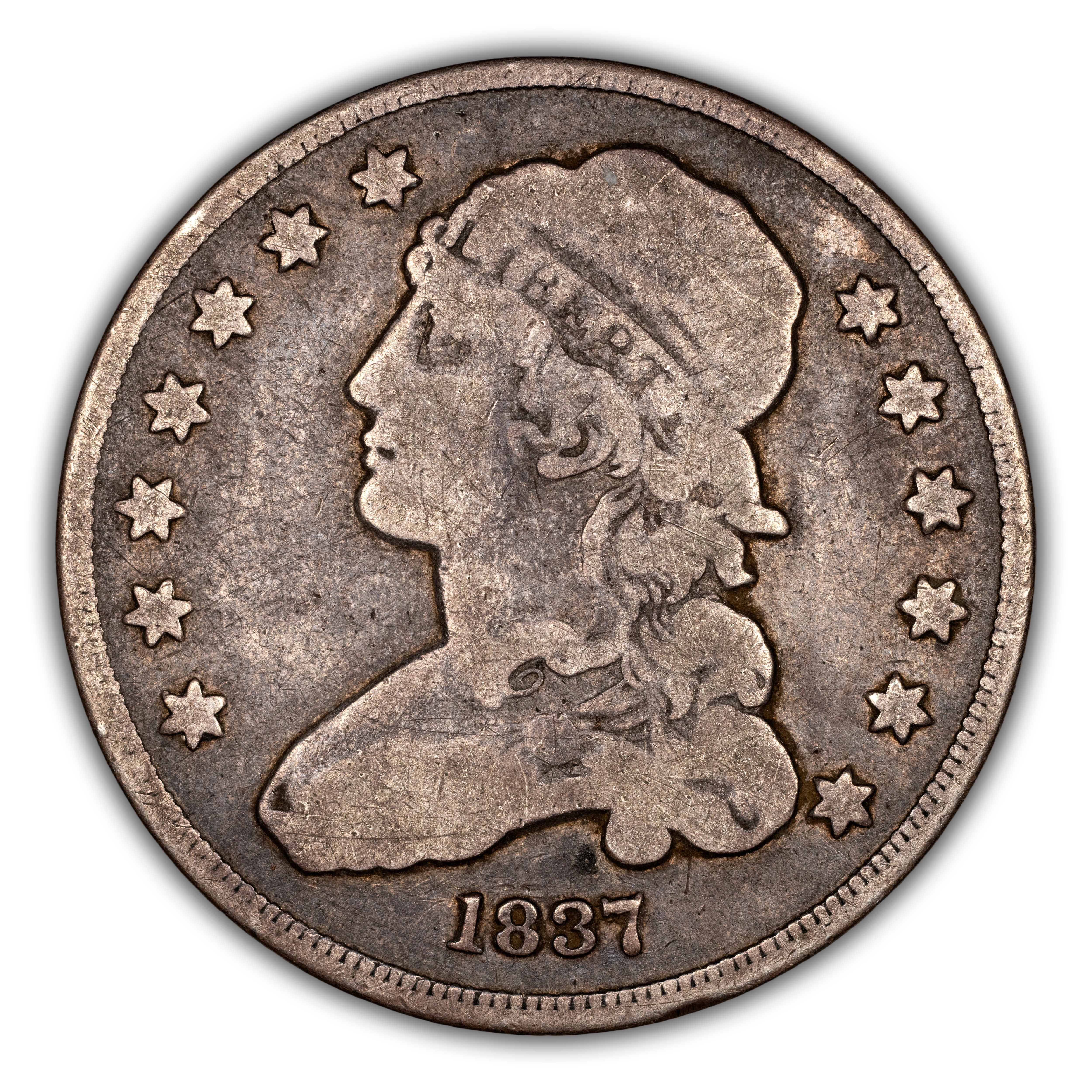 1837 25c B-6 MS thumbnail 3