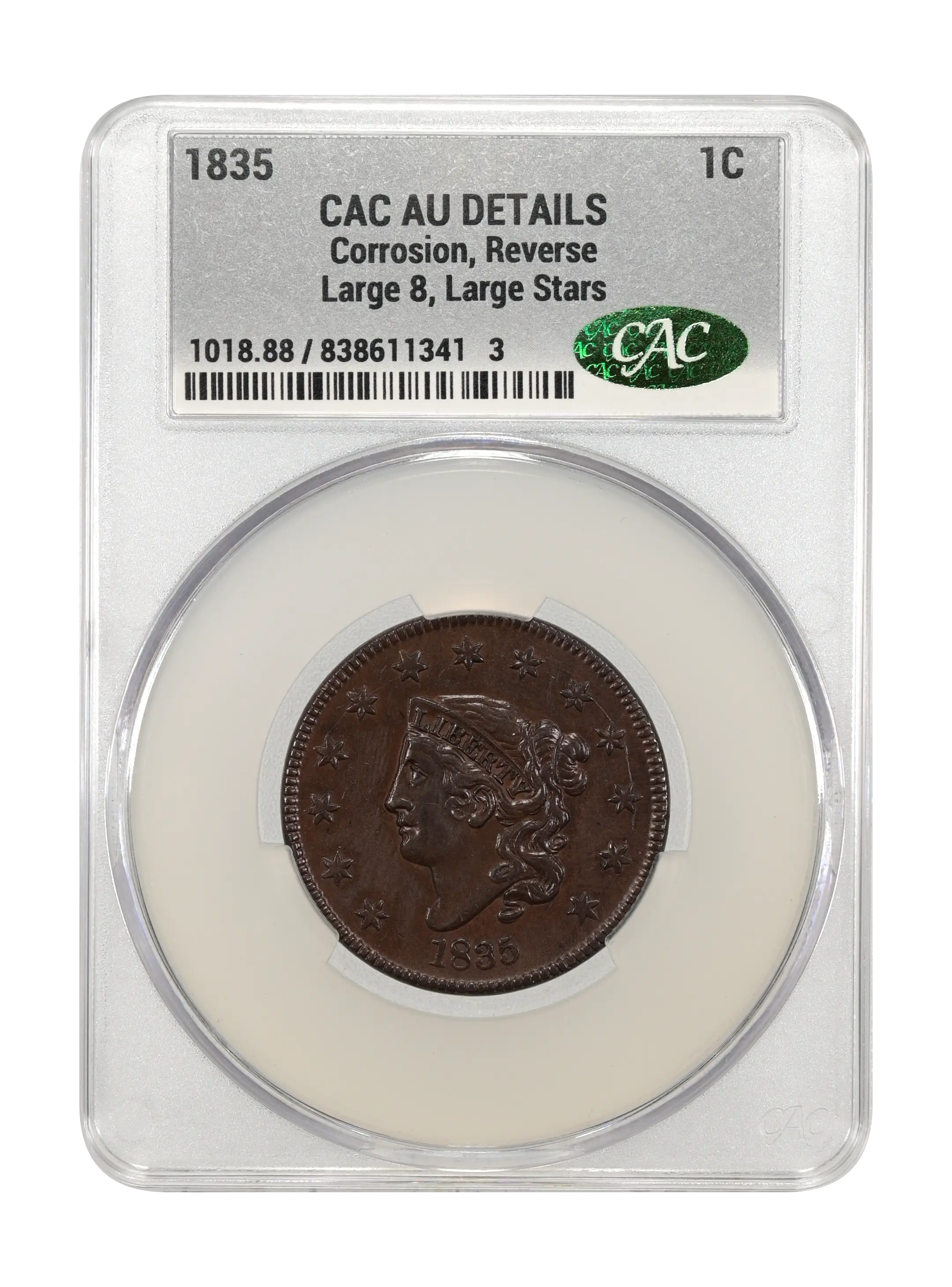 1835 1c Large 8, Large Stars MS BN thumbnail 12