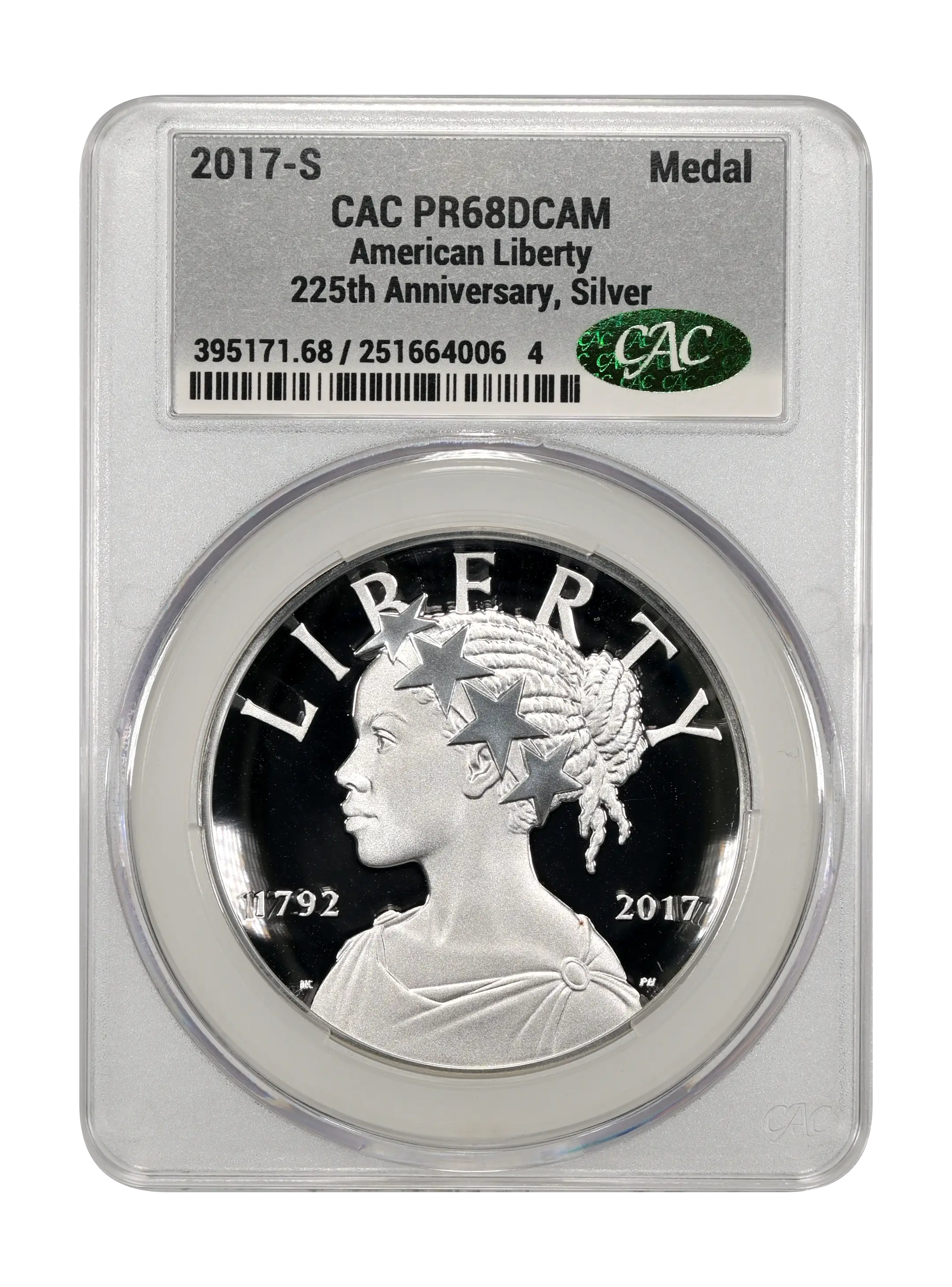 2017-S Medal 1oz Silver, American Liberty, 225th Anniversary PR DCAM thumbnail 10