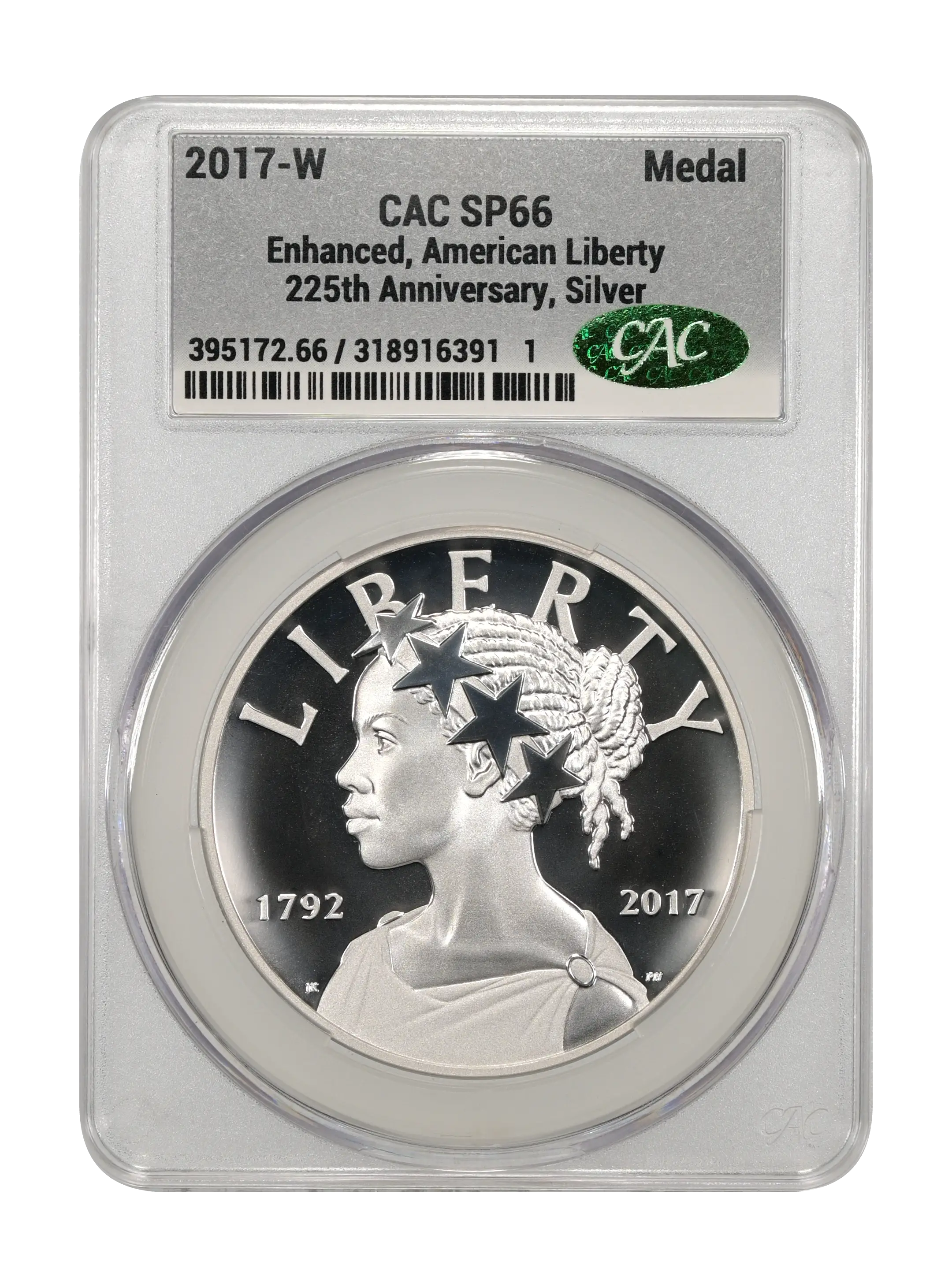 2017-W Medal 1oz Silver, American Liberty, 225th Anniversary SP thumbnail 8