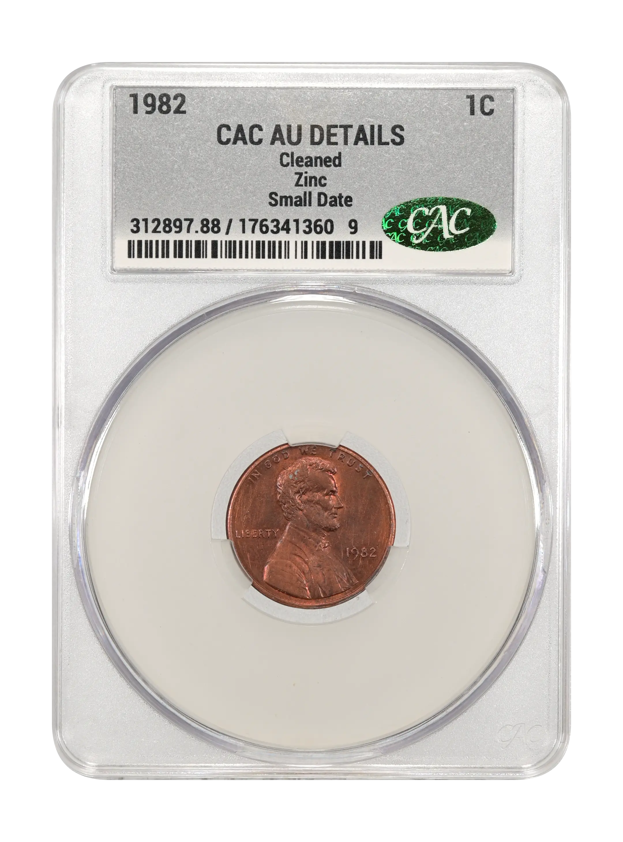 1982 1c Zinc, Small Date, DDR, FS-1801 MS BN thumbnail 4