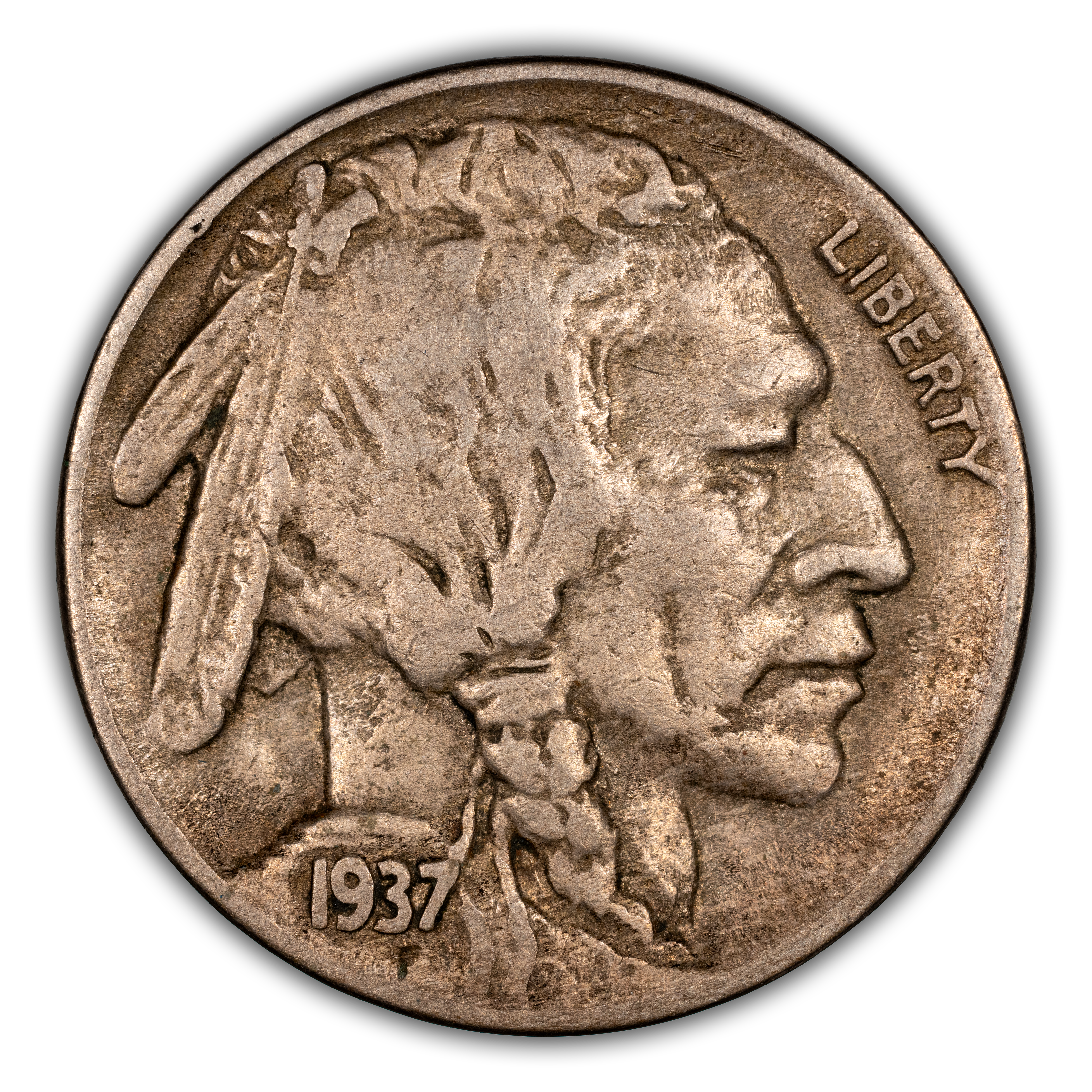 1937-D 5c 3 Legs MS thumbnail 9