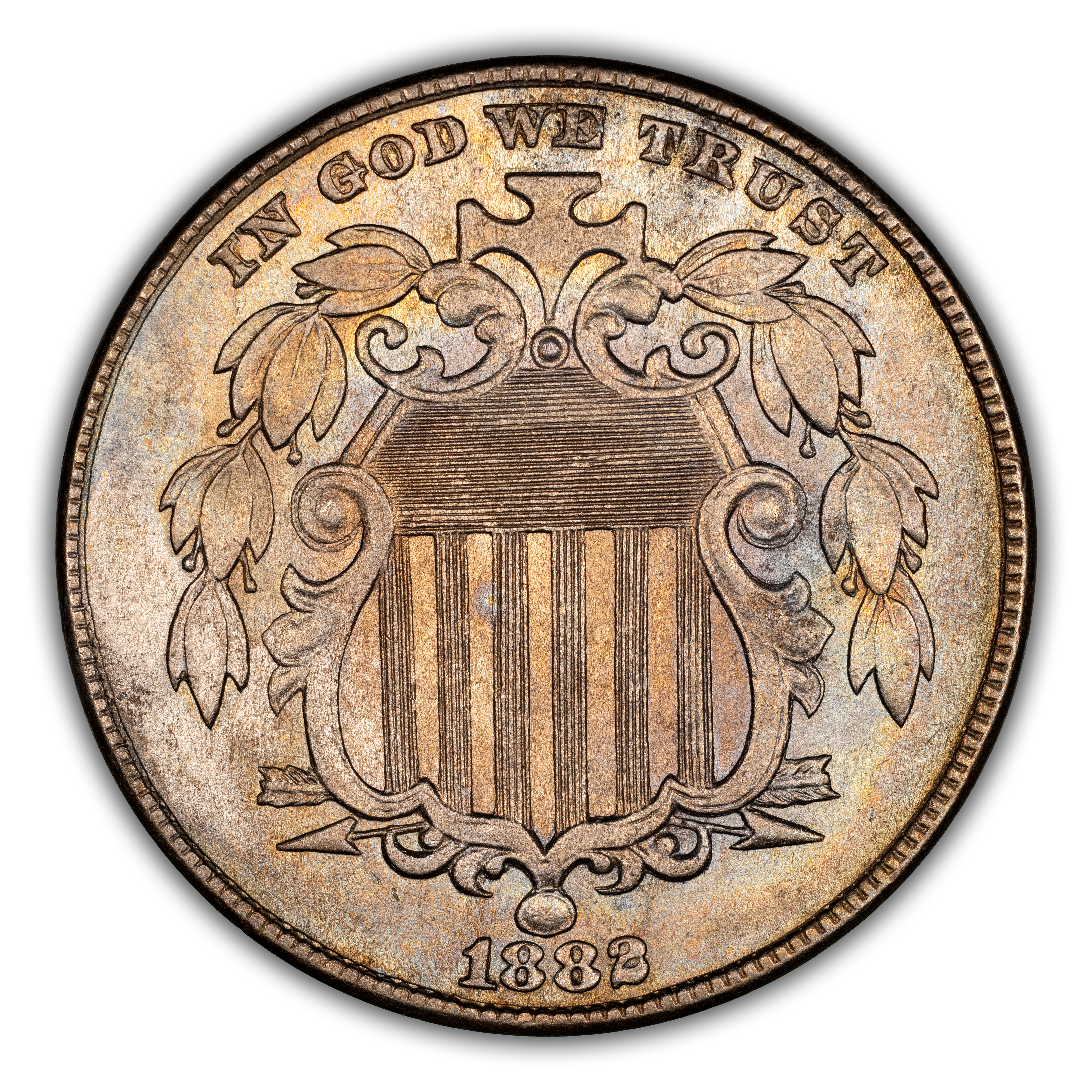 1882 5c AU53 CAC thumbnail 4