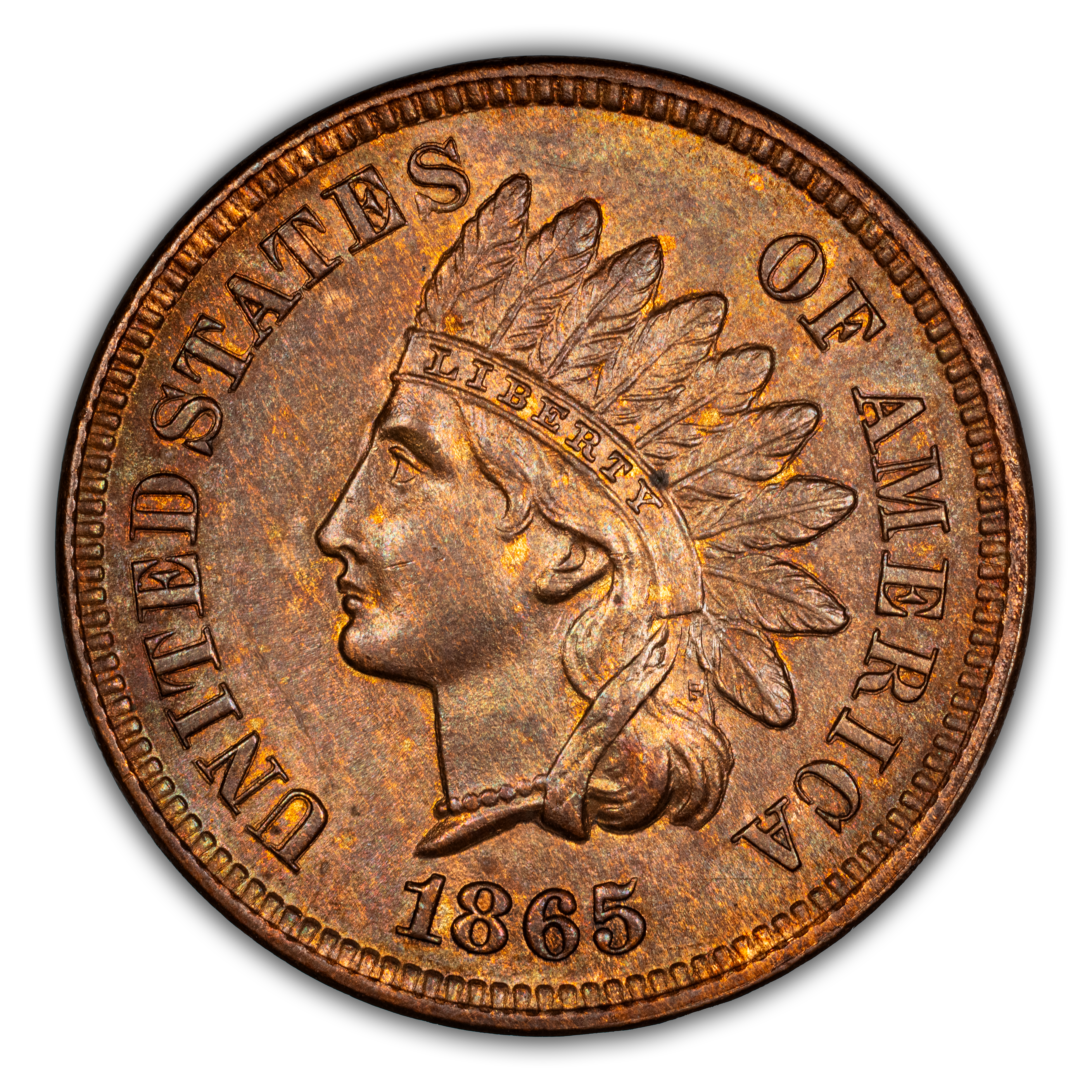 1865 1c Fancy 5 MS RB thumbnail 3