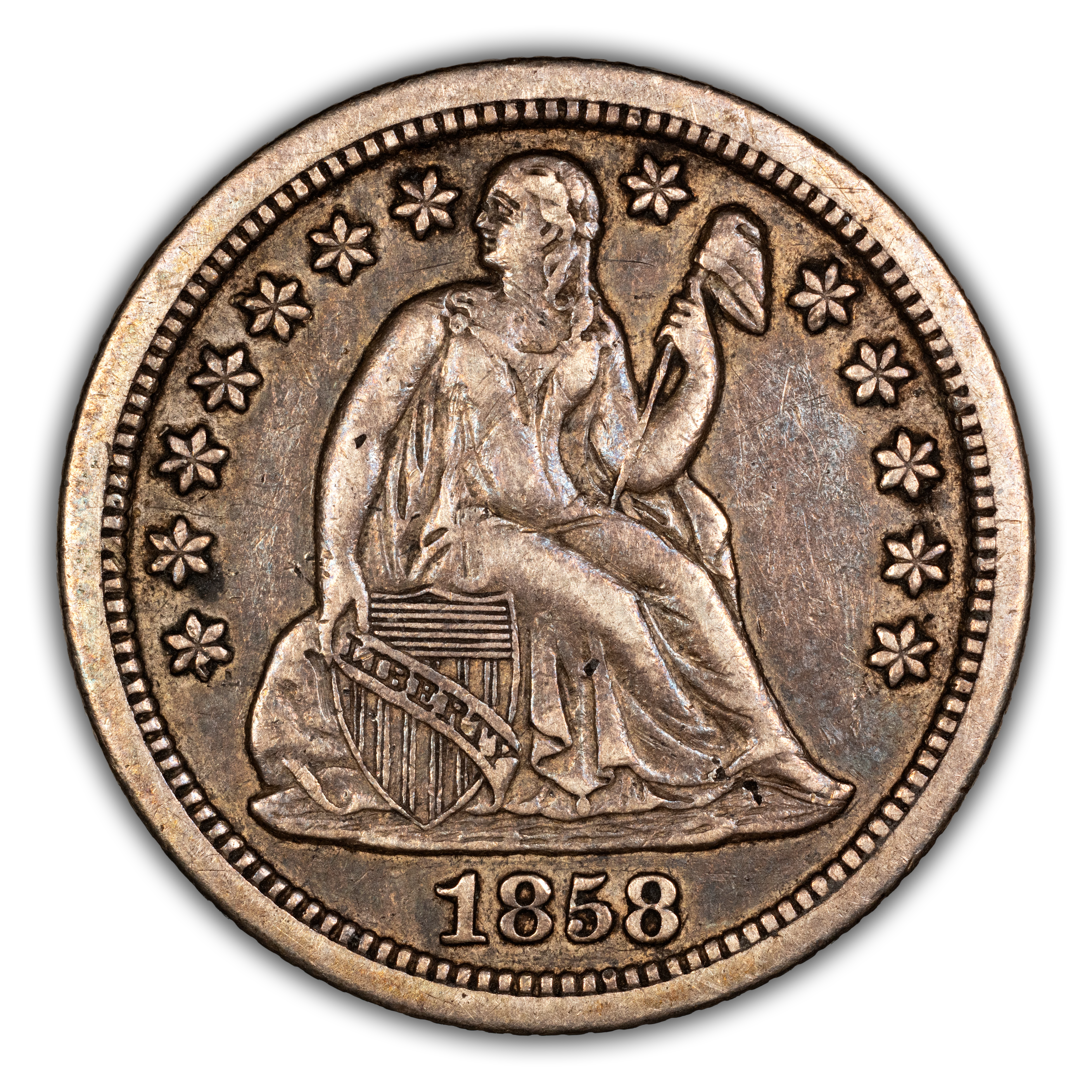 1858-S 10c MS thumbnail 2