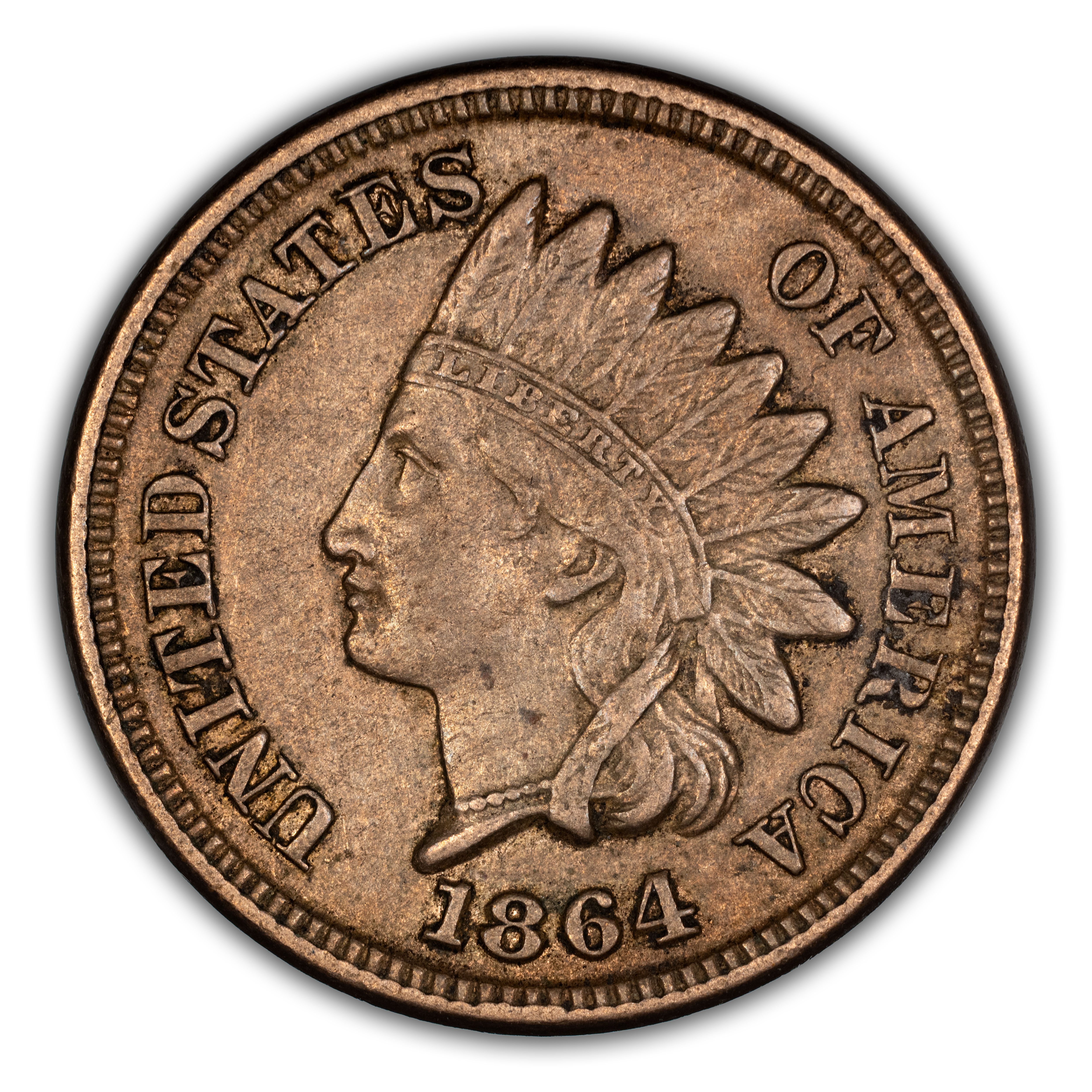 1864 1c Copper Nickel MS thumbnail 3