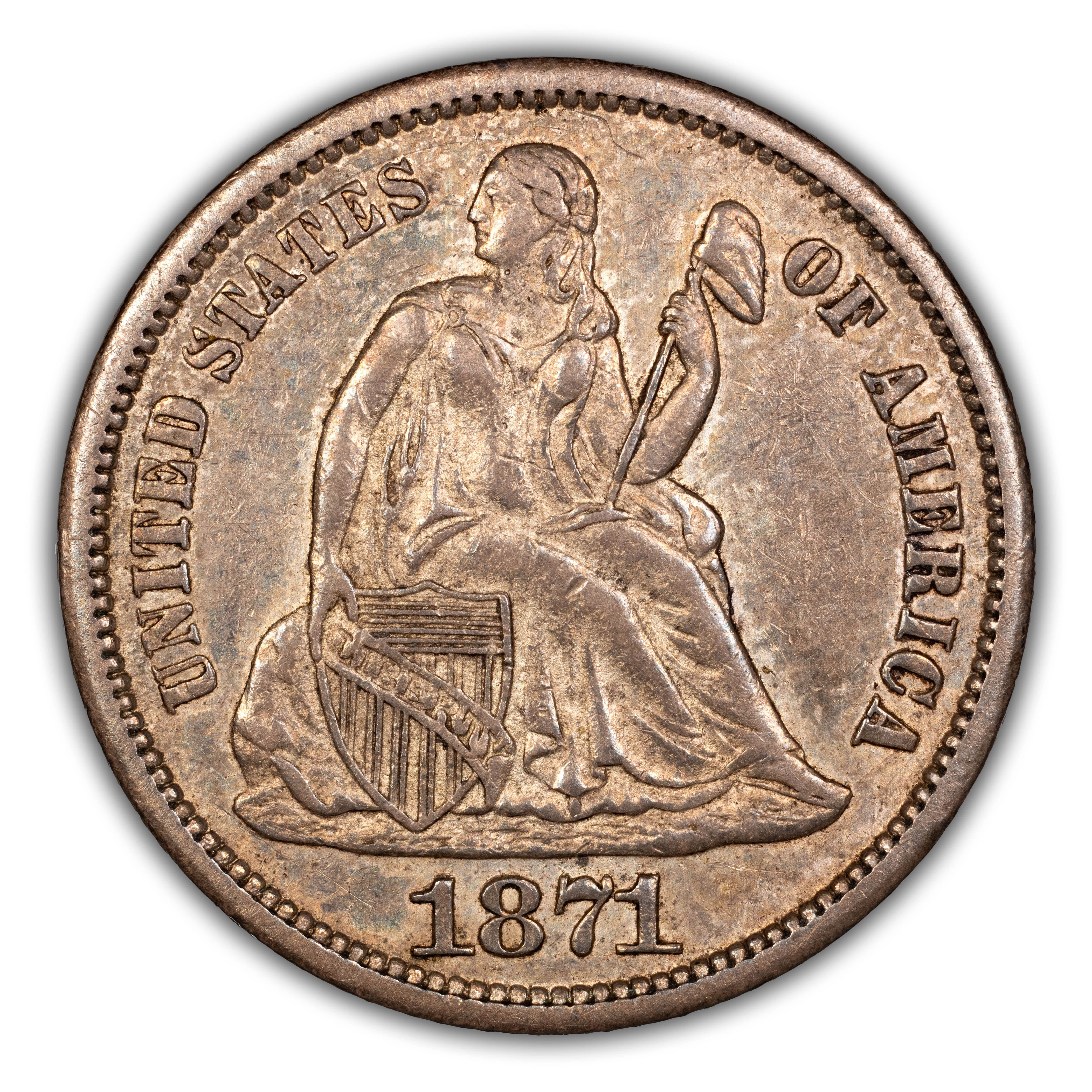 1871-S 10c MS thumbnail 2