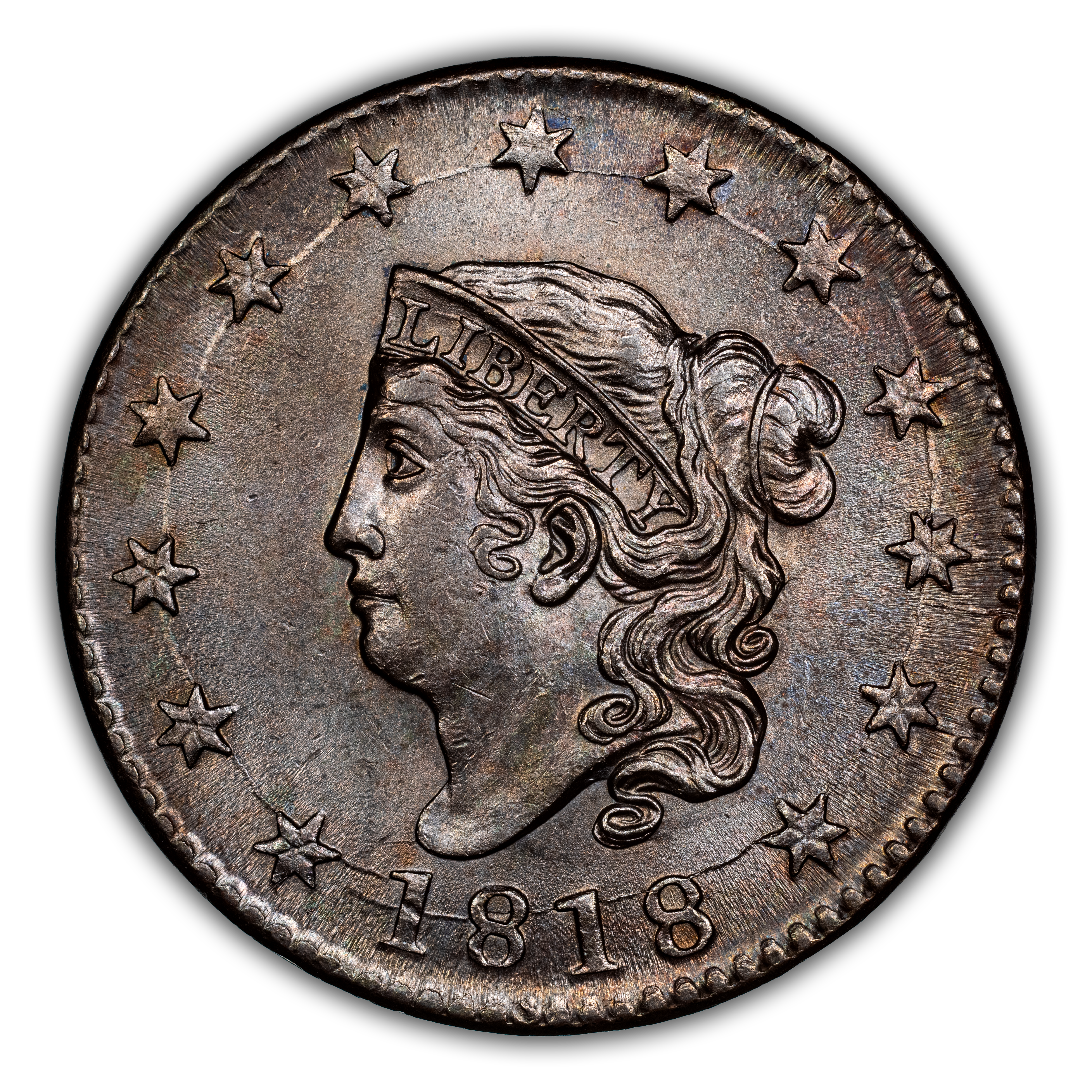 1818 1c MS BN MS64 BN CAC thumbnail 2