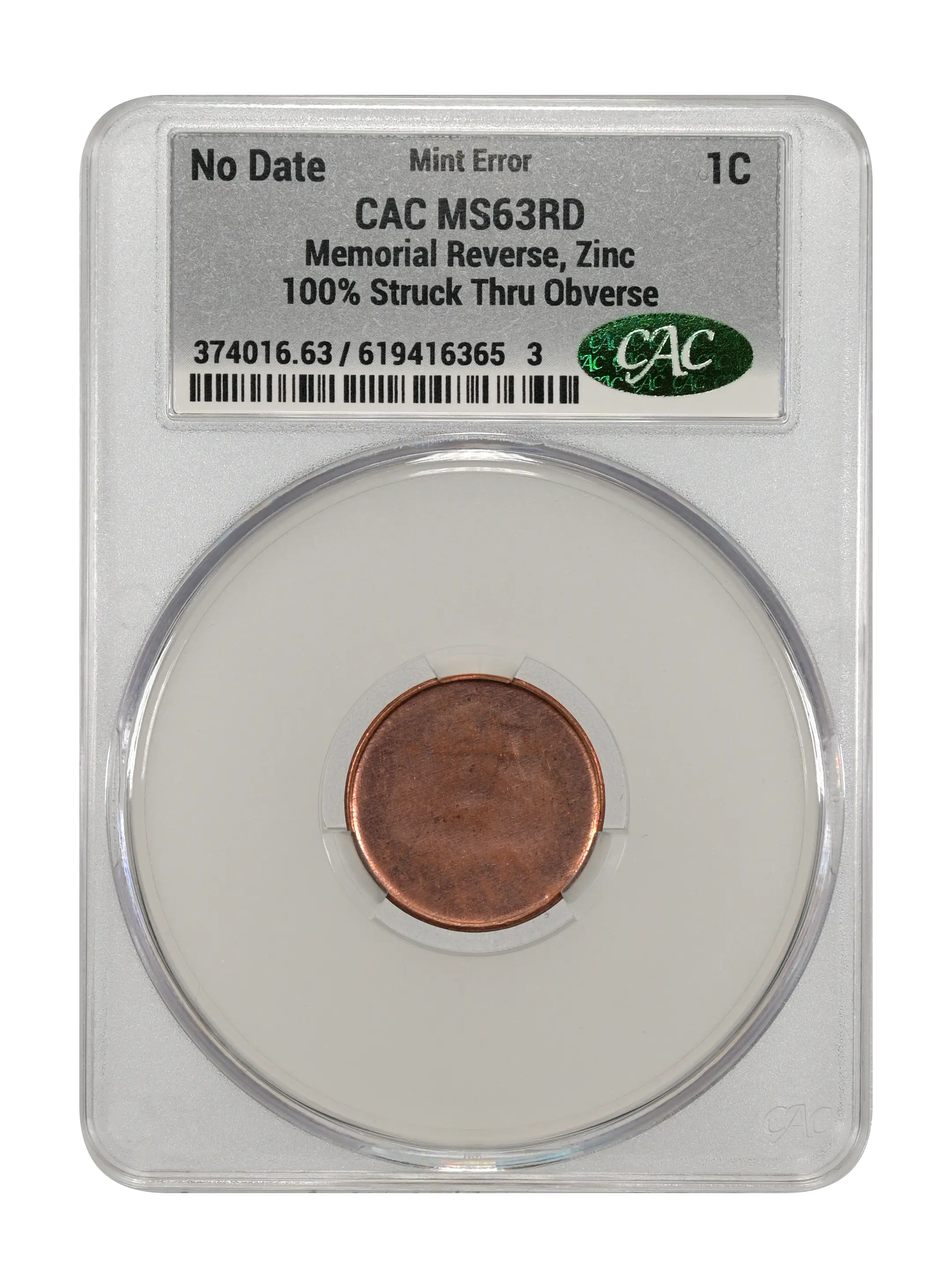 Lincoln Cent 1c Memorial Reverse, Zinc, 1982-2008 MS RD [Type] thumbnail 15