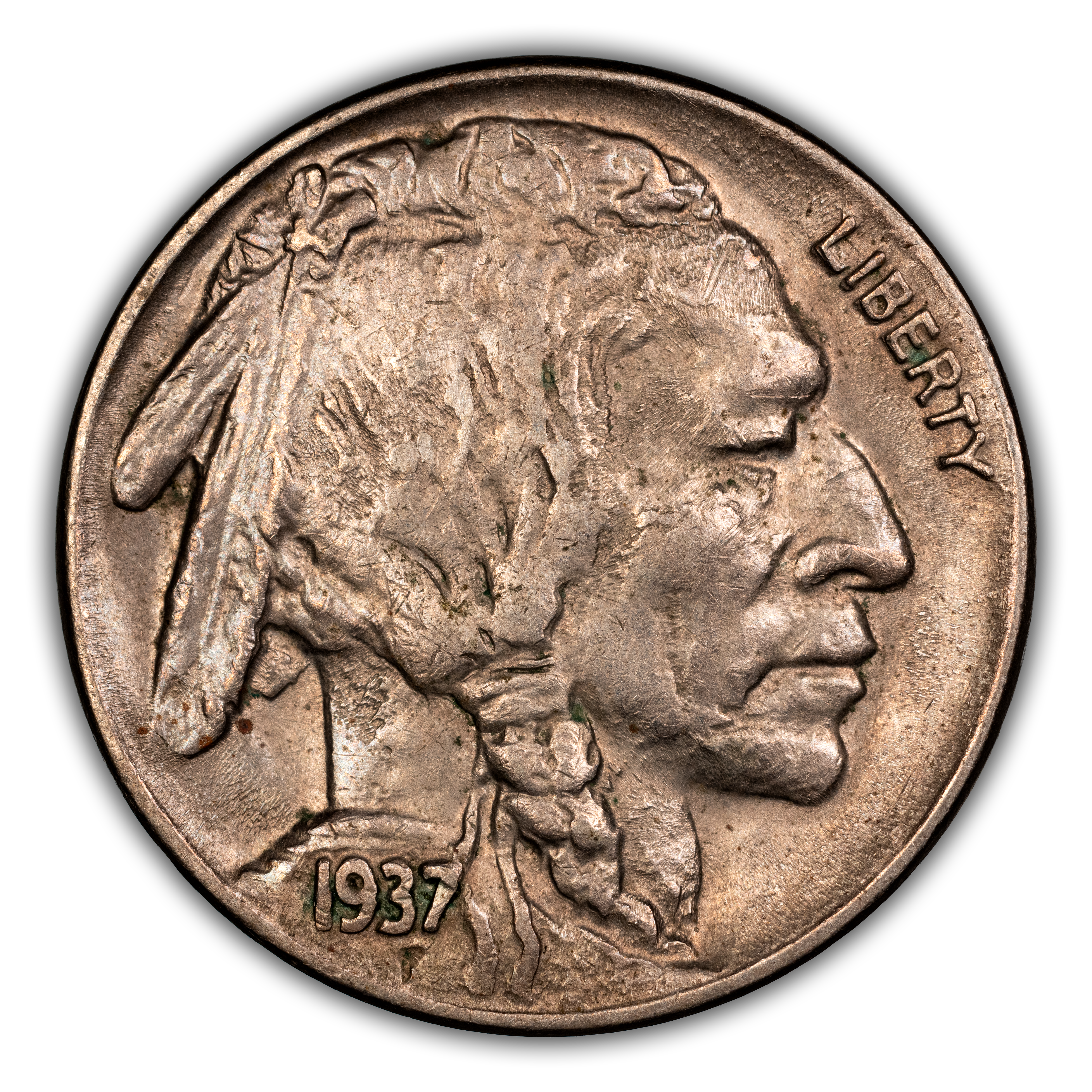 1937-D 5c 3 Legs MS thumbnail 10