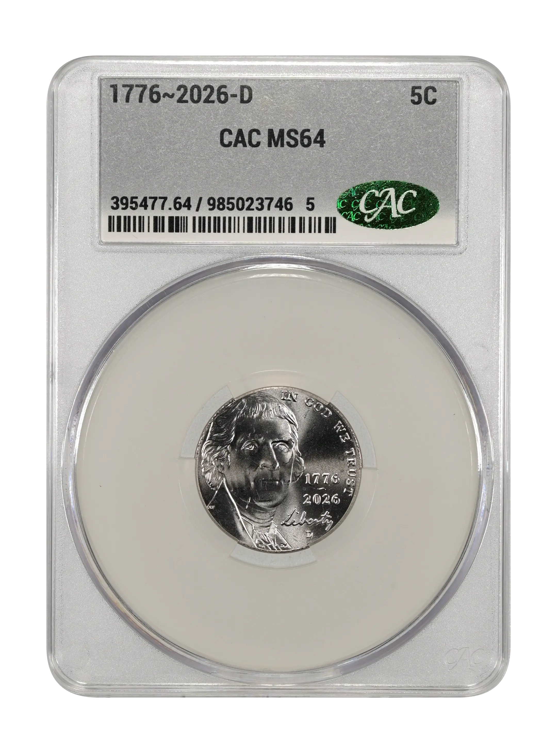1776~2026-D 5c MS PL thumbnail 9