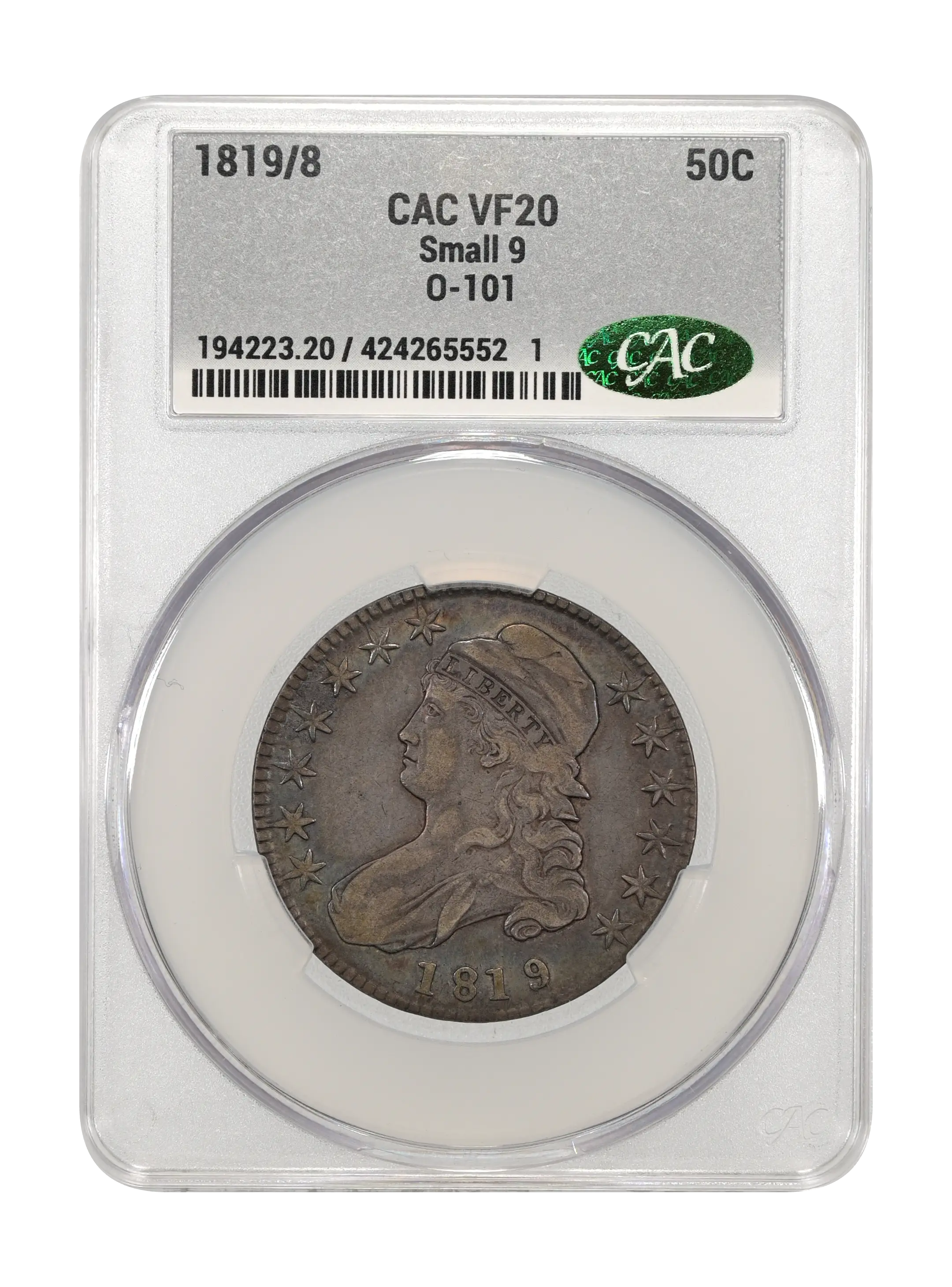 1819/8 50c Small 9, O-101 MS thumbnail 19