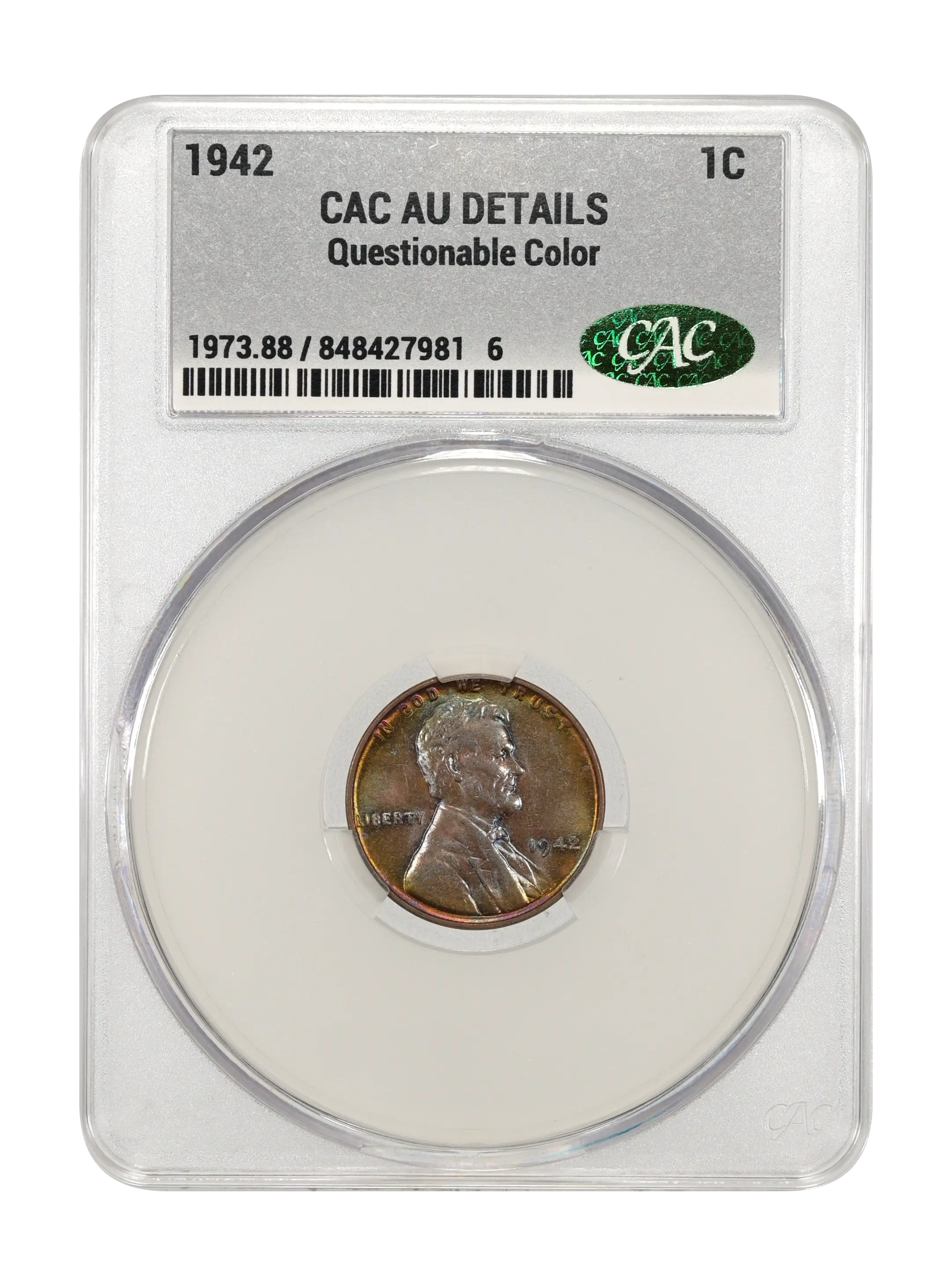 1942 1c Doubled Die Obverse, FS-101 MS BN thumbnail 9
