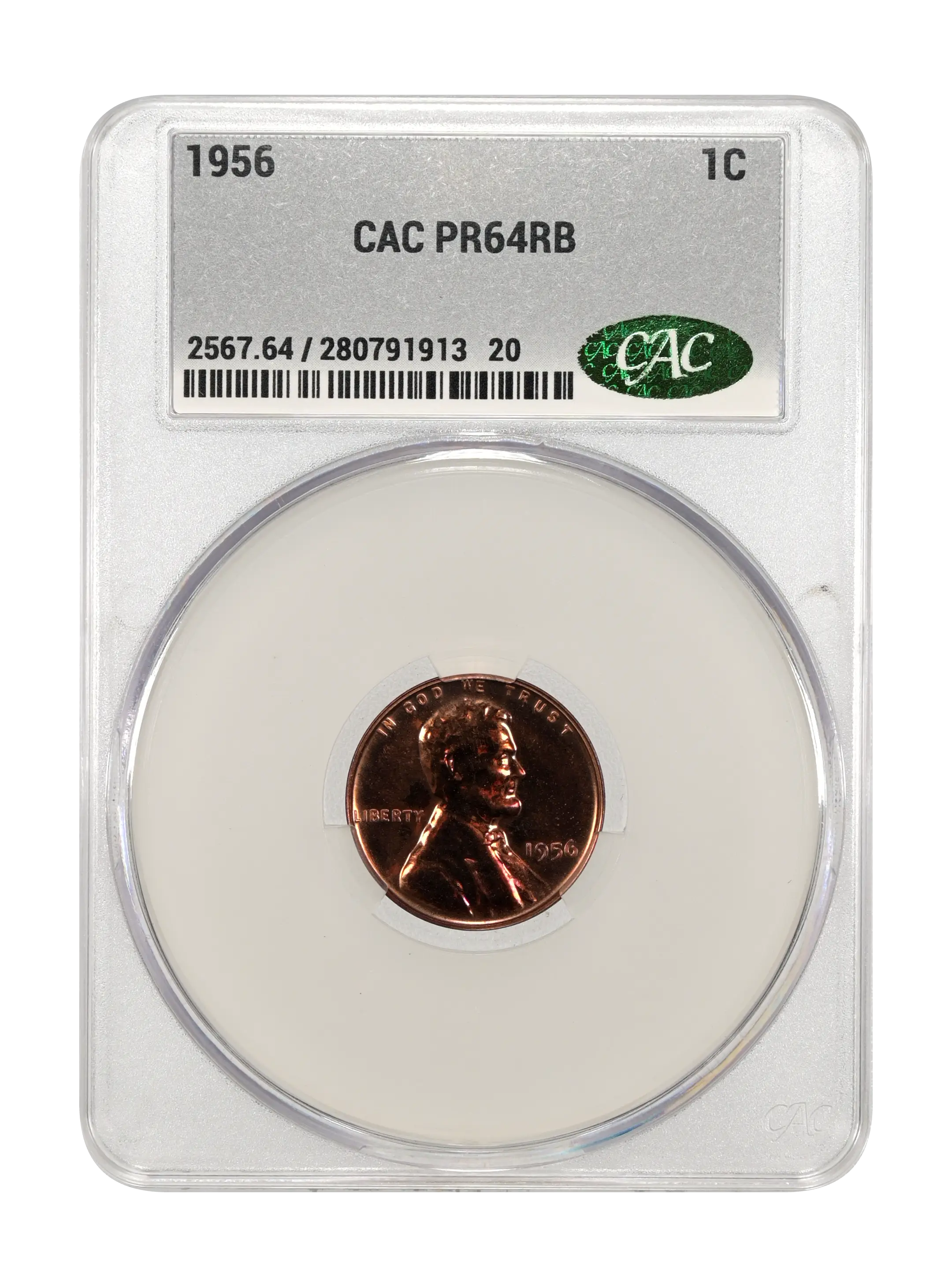1956 1c PR RB PR65 RB CAC thumbnail 3