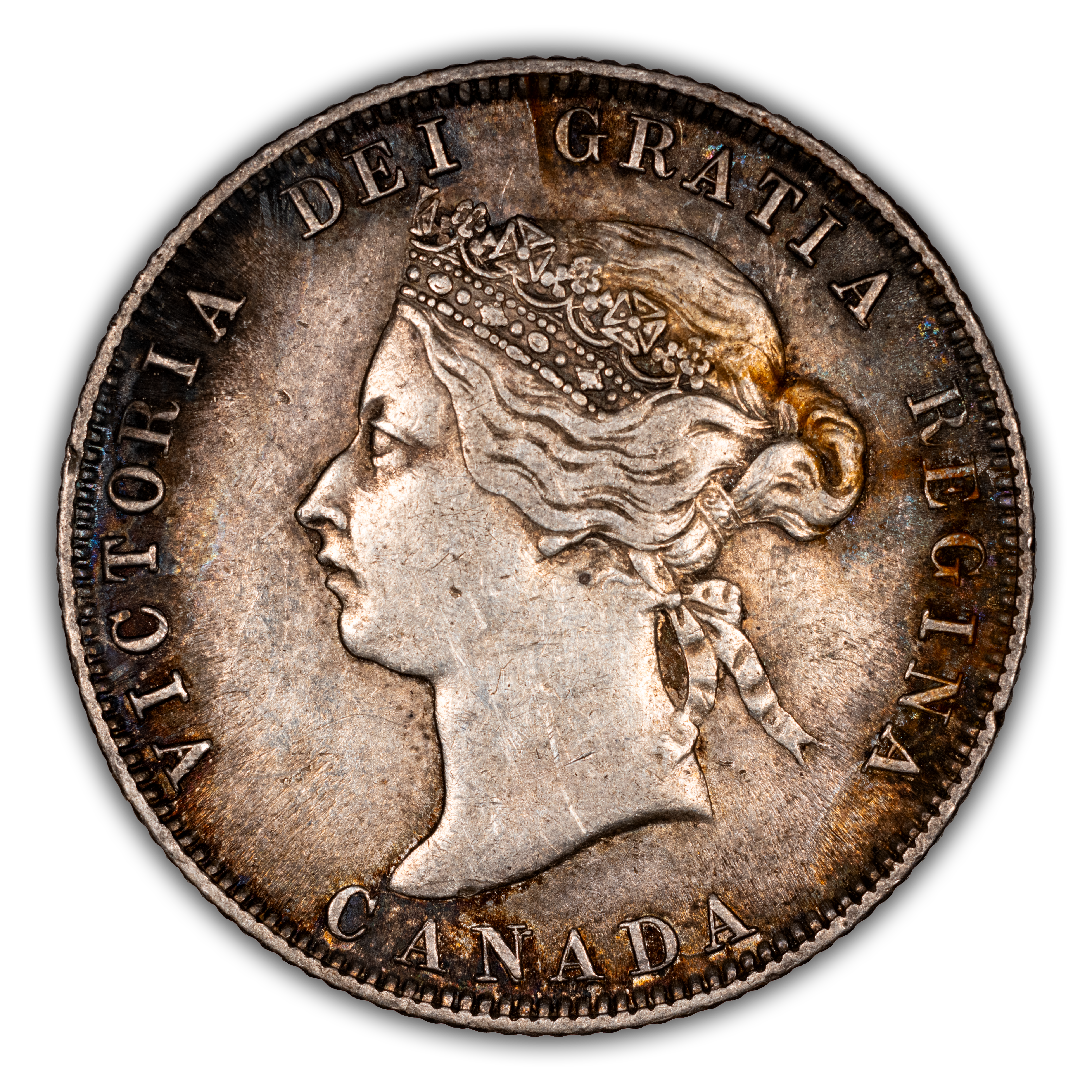 1872-H 25c Large 2, Die Break A MS