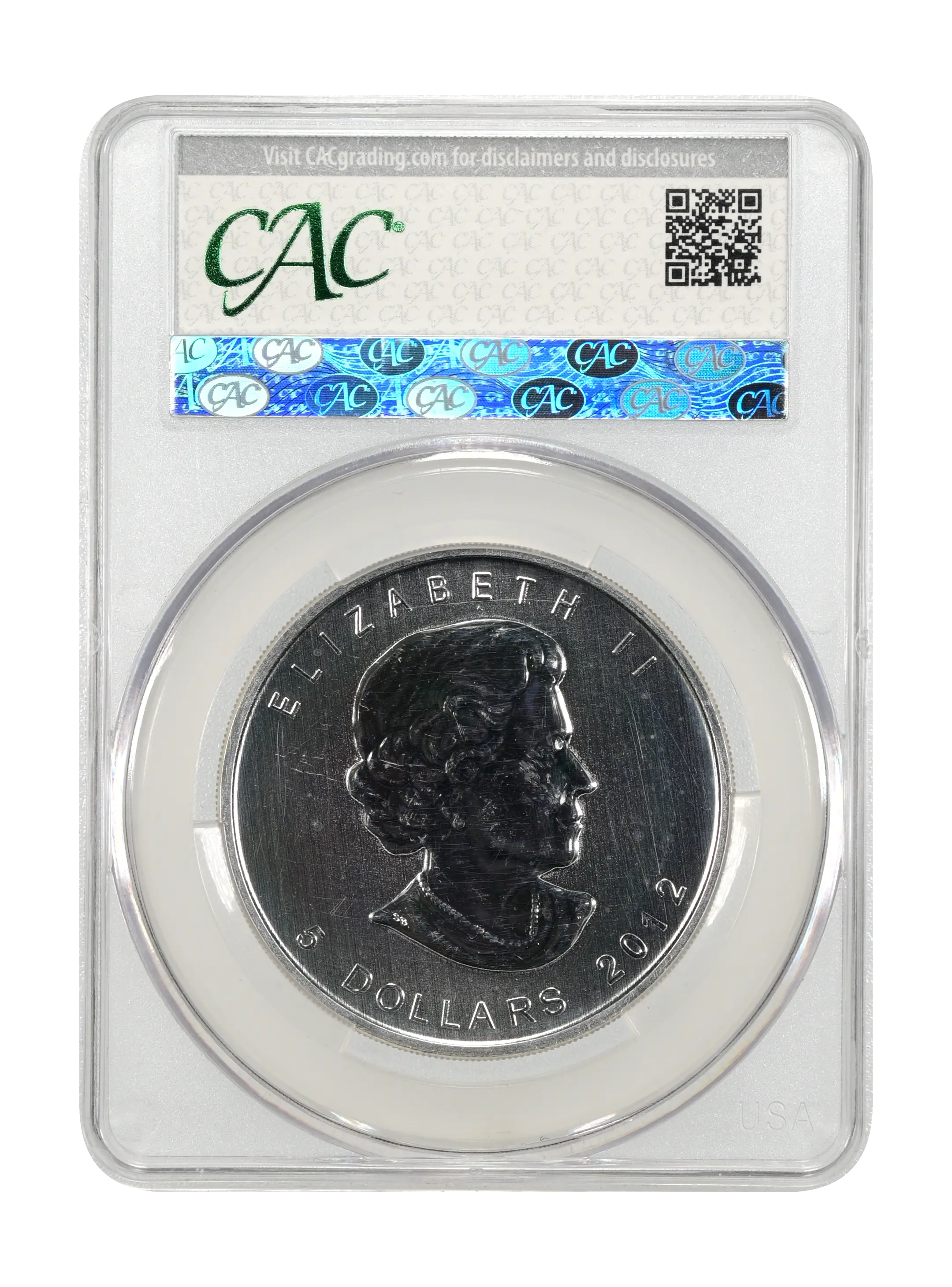 2012 S$5  1oz Silver, Moose MS thumbnail 3