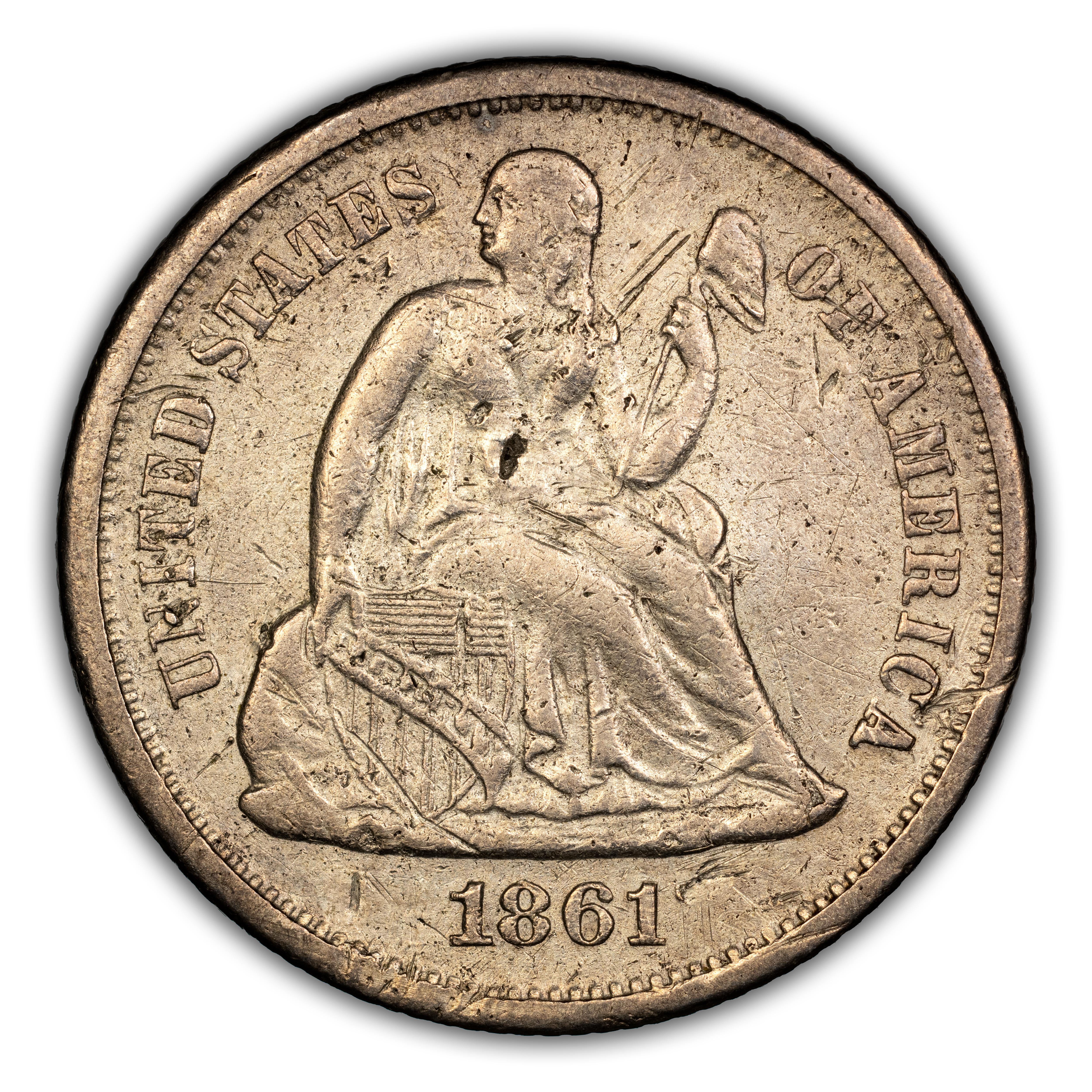 1861-S 10c MS thumbnail 2