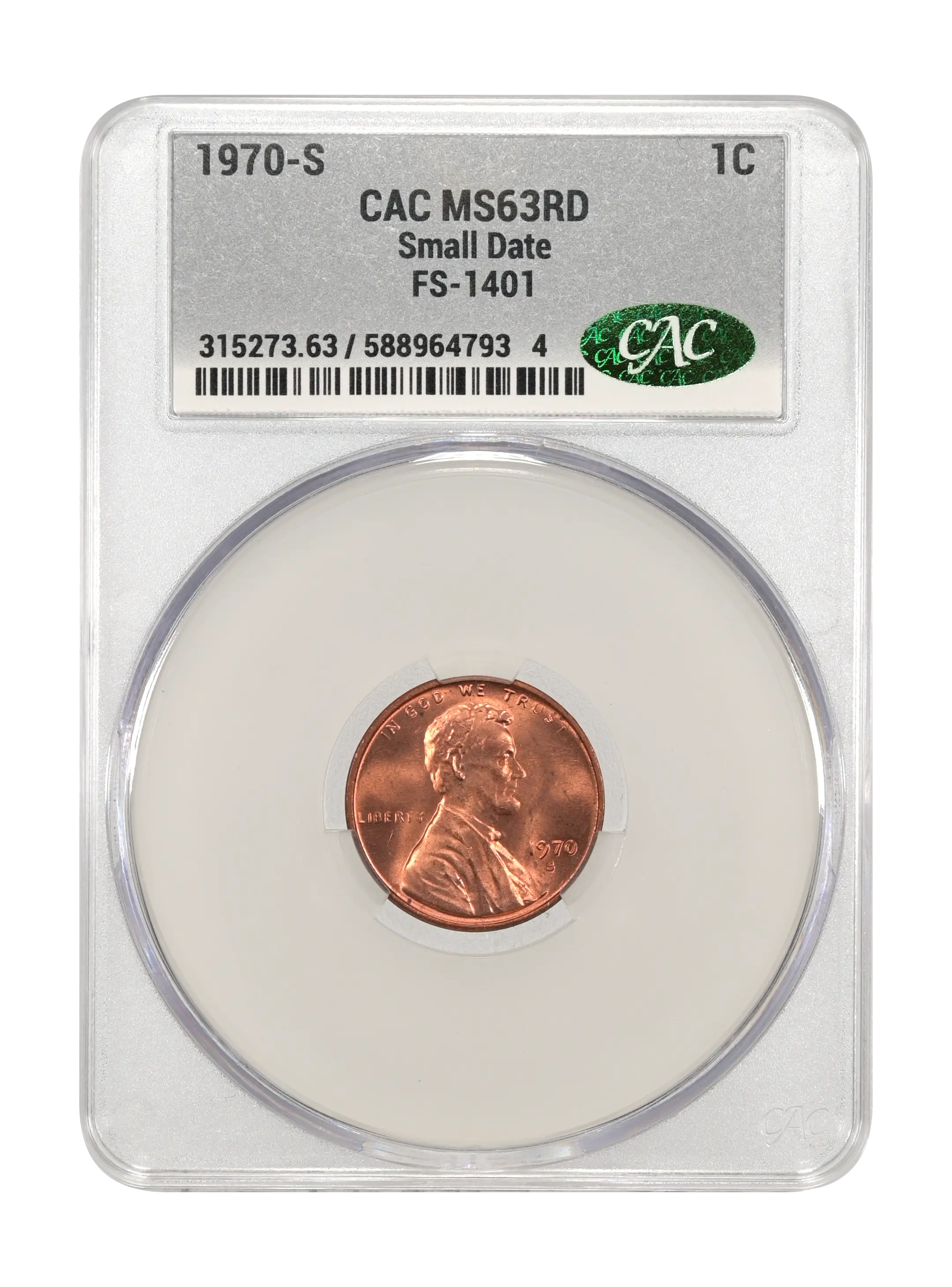 1970-S 1c Small Date, FS-1401 MS RD thumbnail 5