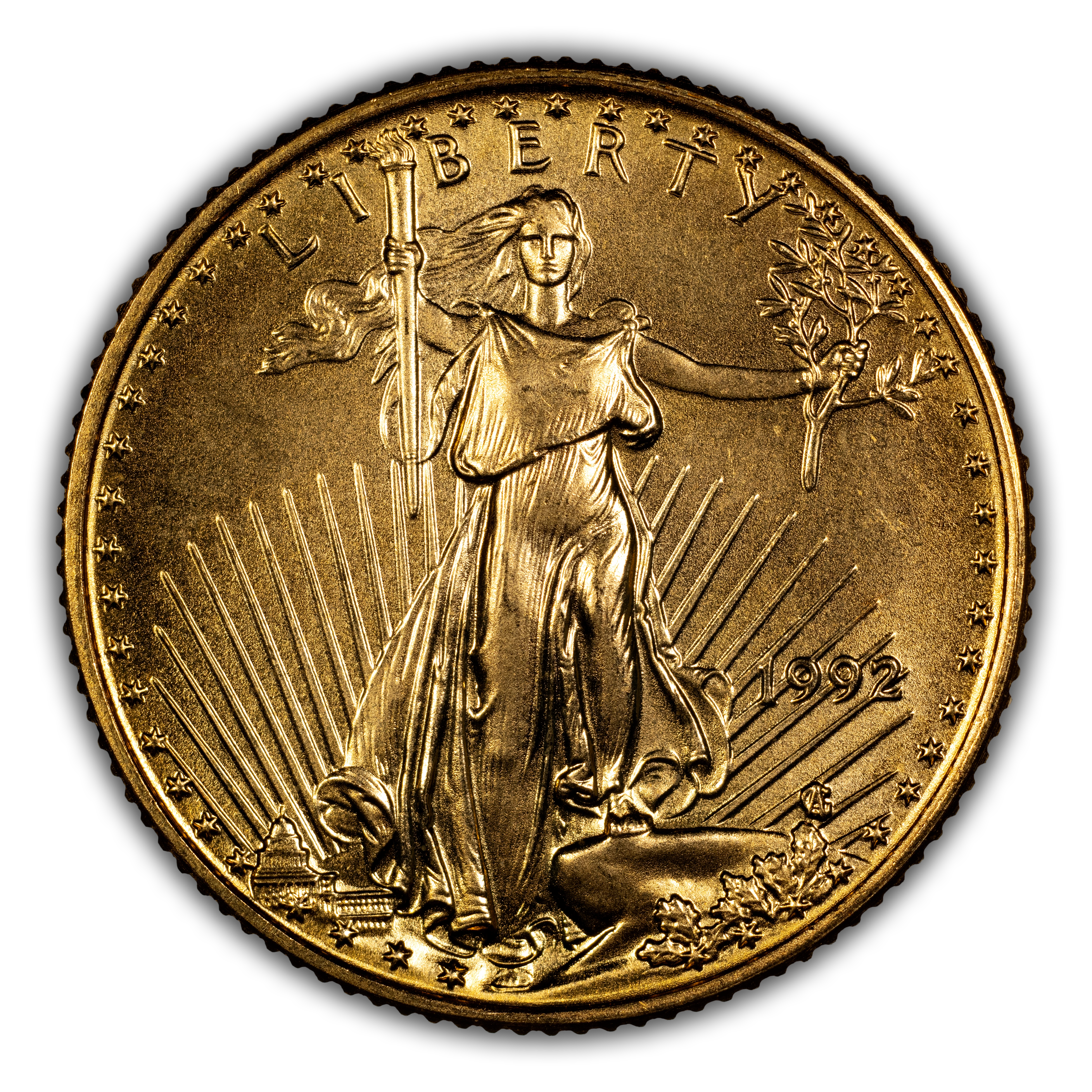1992 $5  Gold Eagle MS thumbnail 3