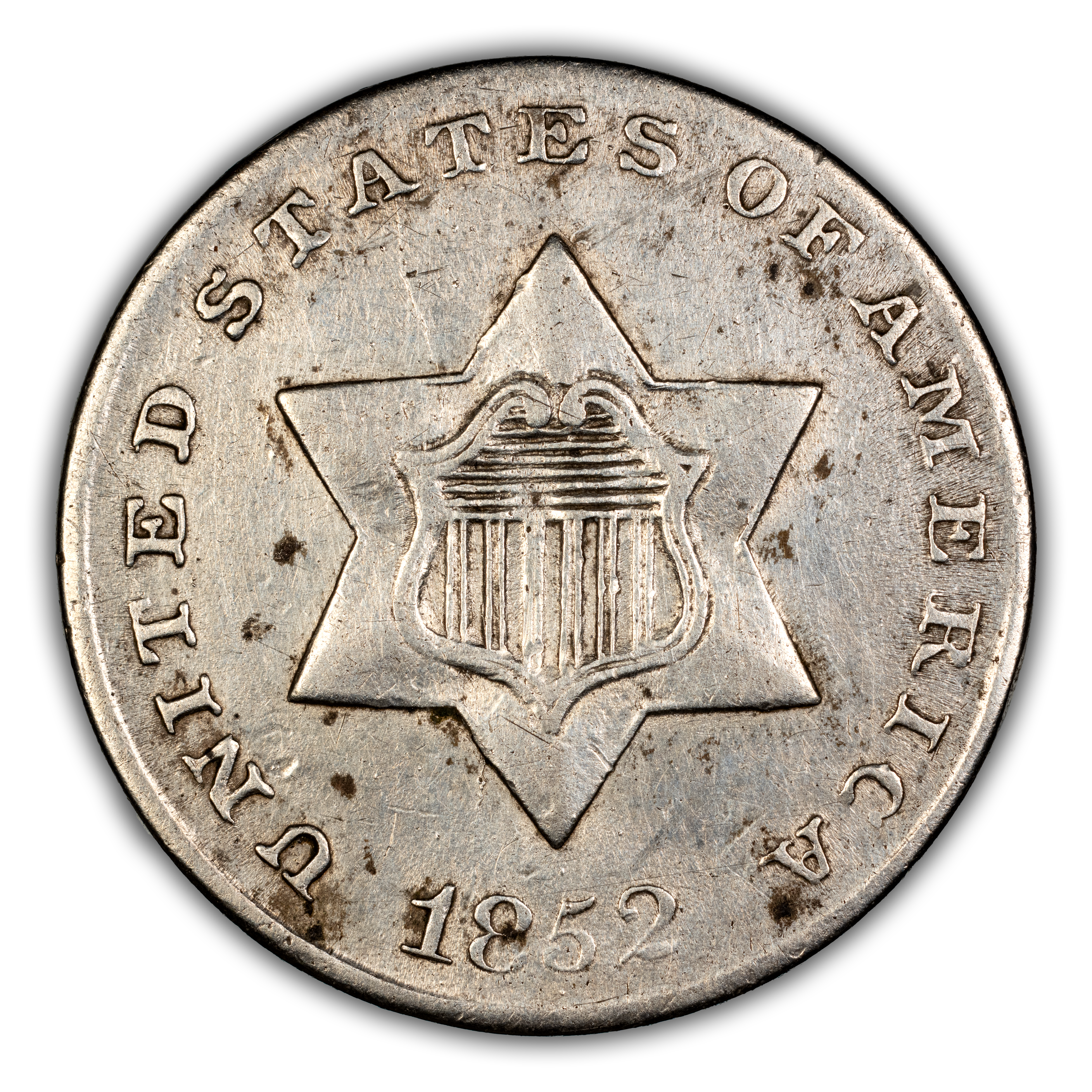 1852 3cS Repunched Date, FS-302 MS thumbnail 2