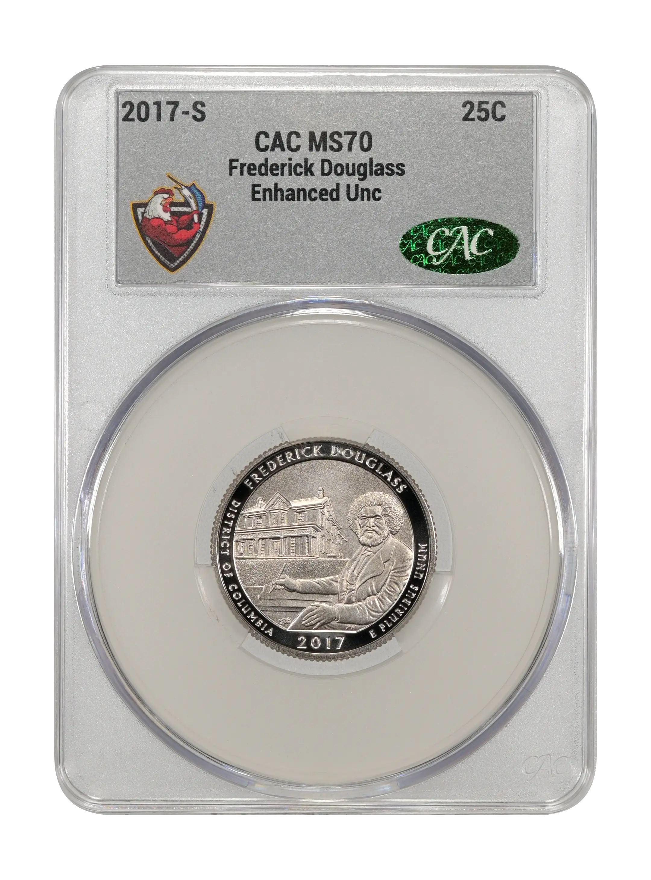 2017-S 25c Frederick Douglass, Enhanced Unc MS thumbnail 2