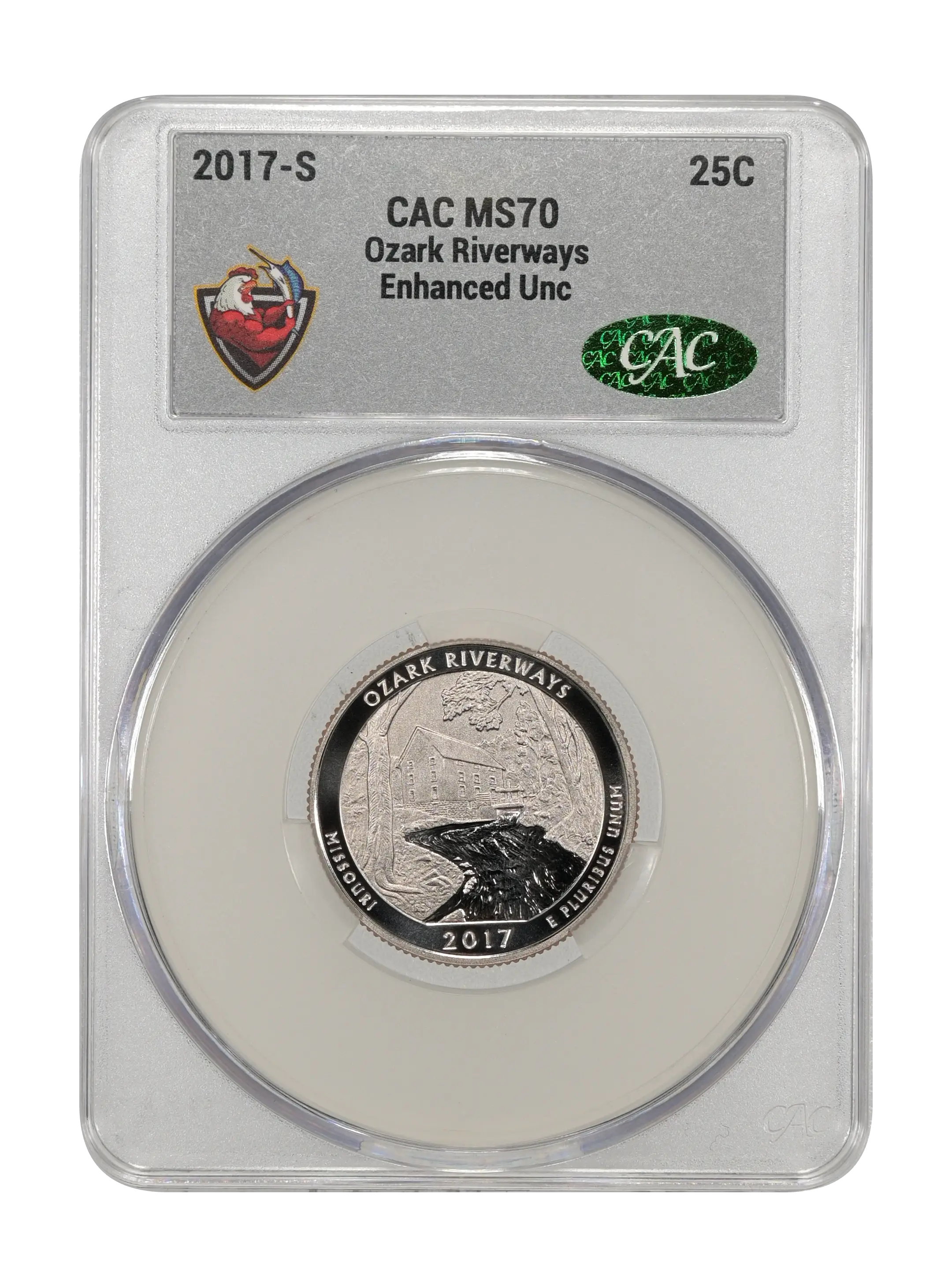2017-S 25c Ozark Riverways, Enhanced Unc MS64 thumbnail 5