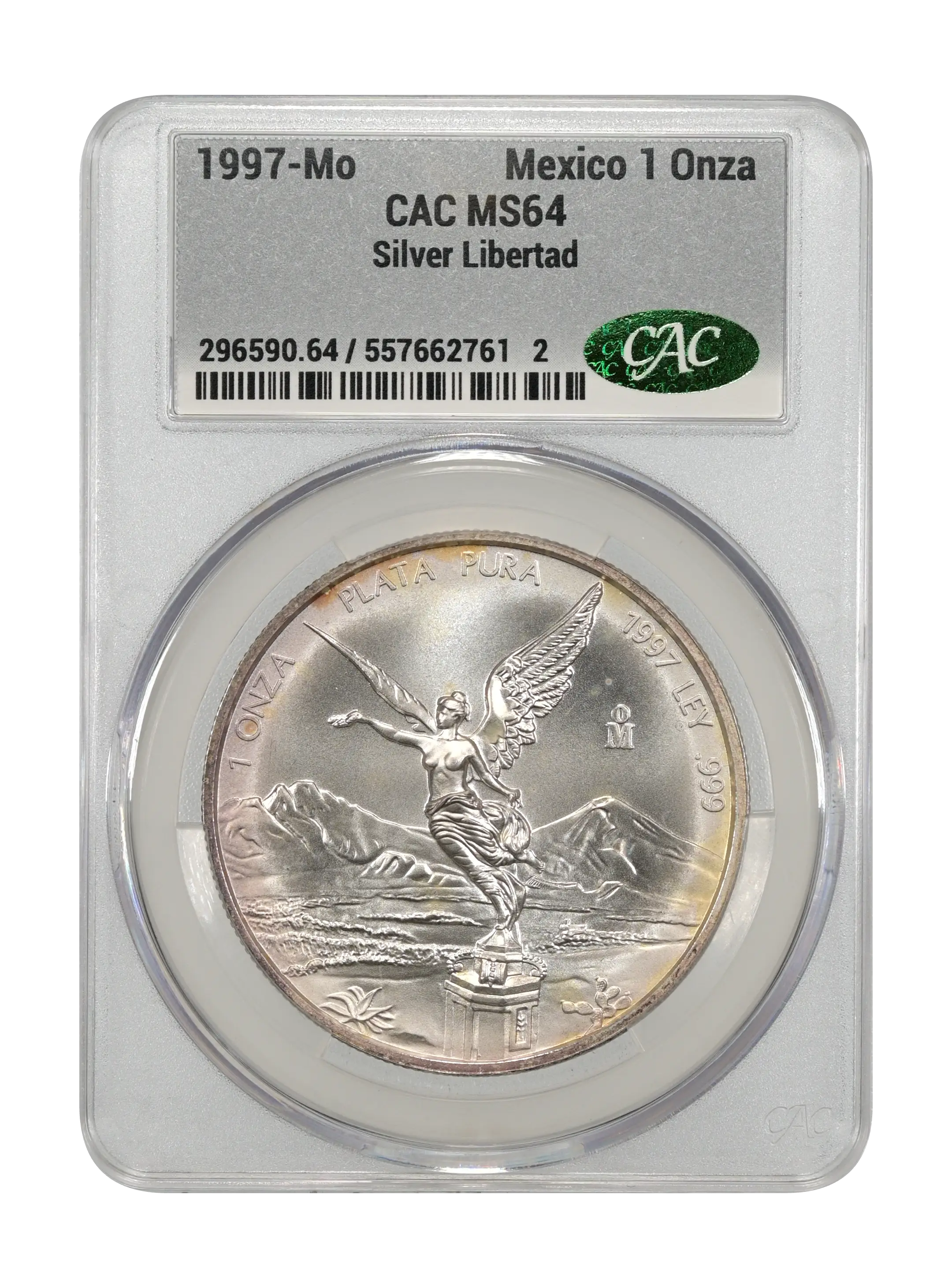 1997-Mo 1 Onza Libertad, Silver MS (KM-613) thumbnail 2