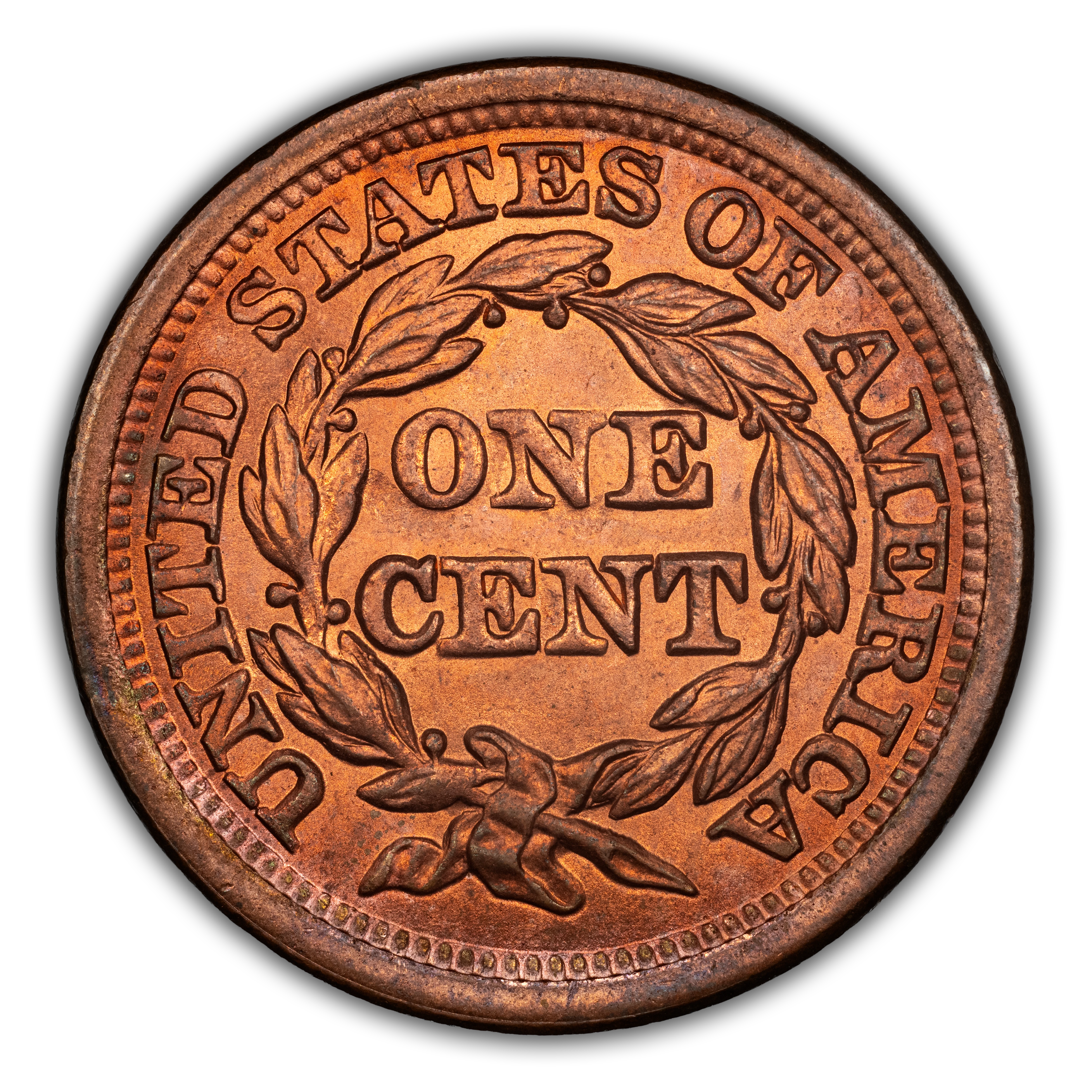 1856 1c Upright 5 MS RB MS61 RB CAC thumbnail 15