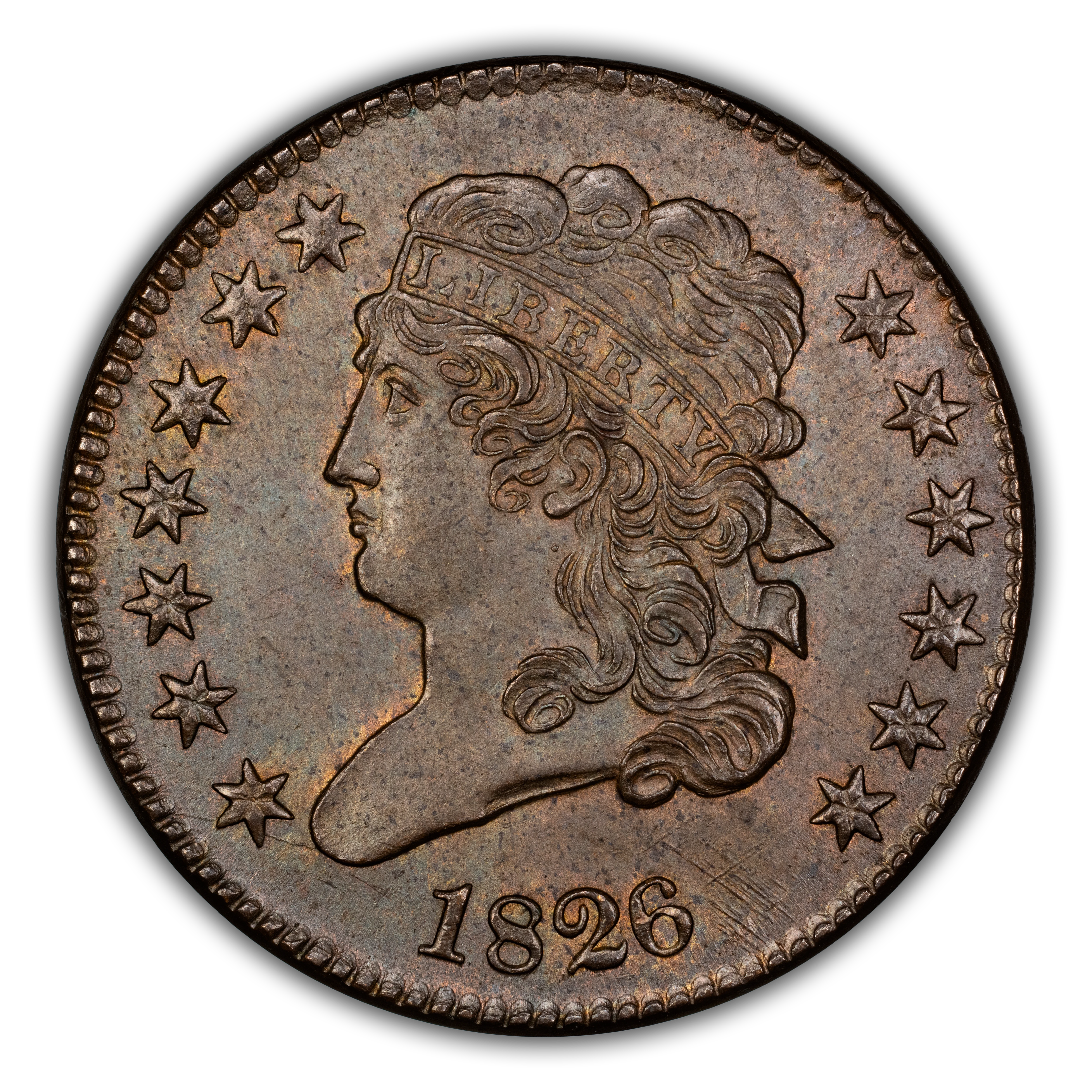 1826 1/2c MS BN VF30 BN CAC thumbnail 2
