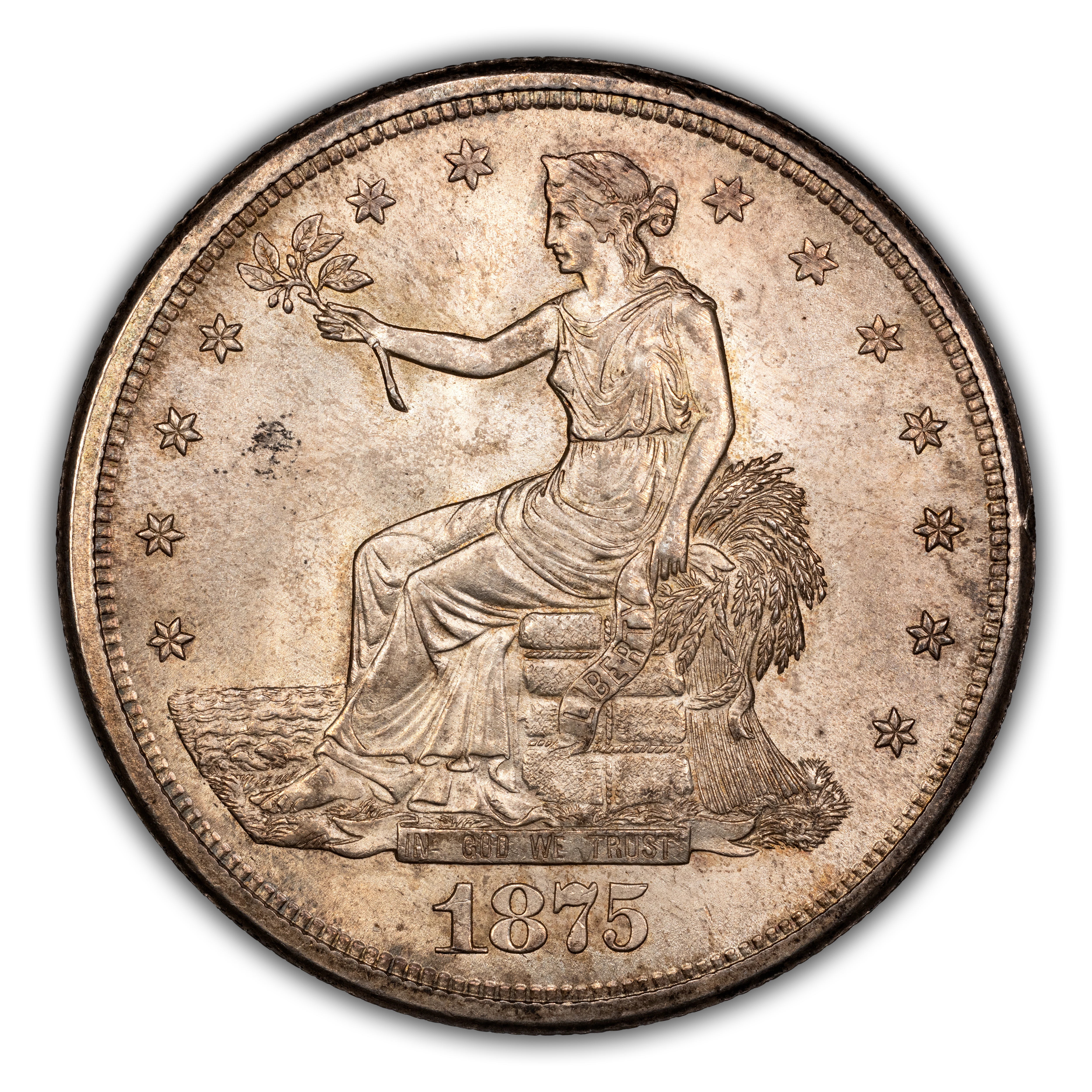 1875-S Trade$ Obverse I, Reverse I MS thumbnail 2