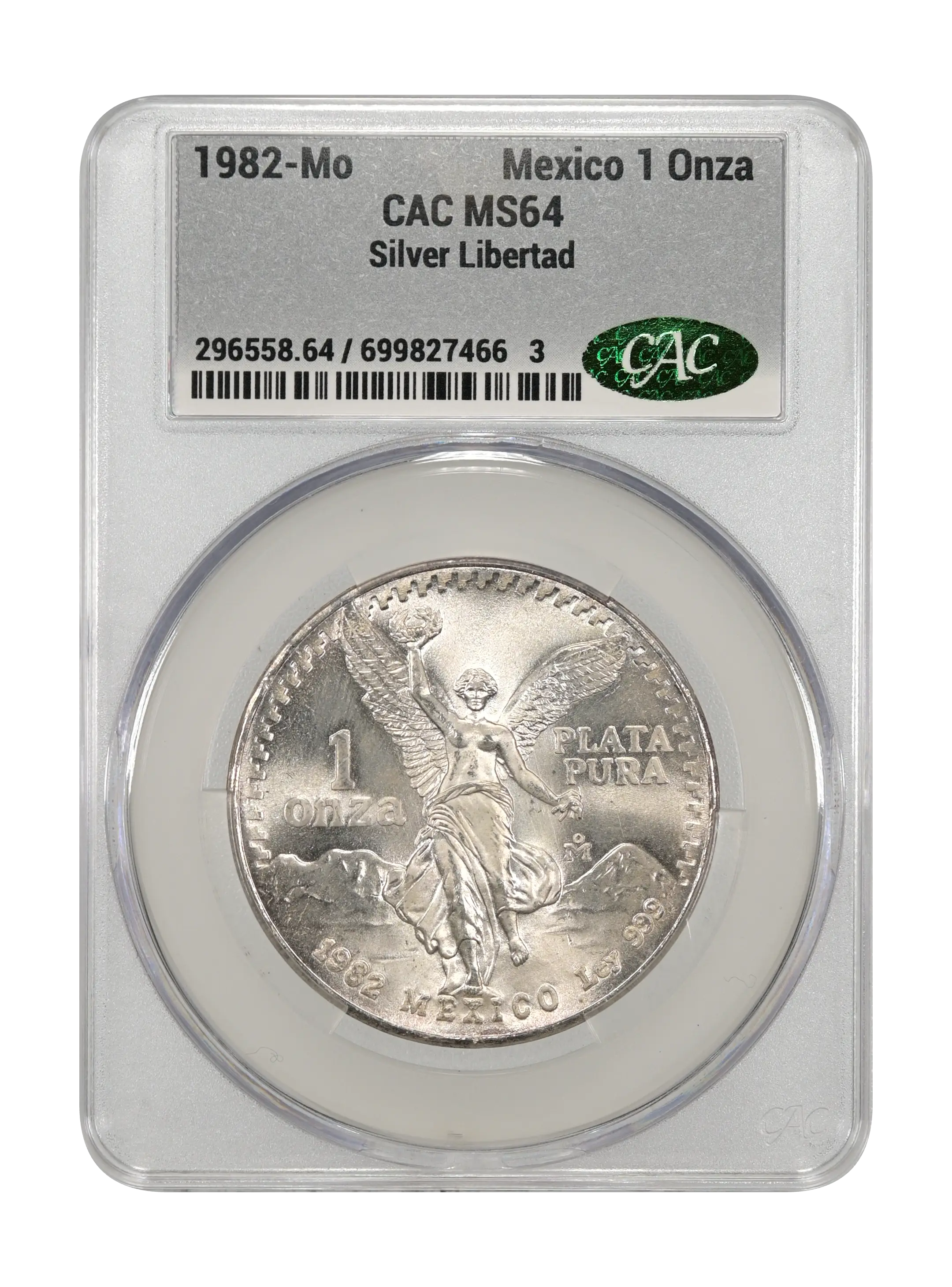1982-Mo 1 Onza Libertad, Silver MS (KM-494.1) thumbnail 19