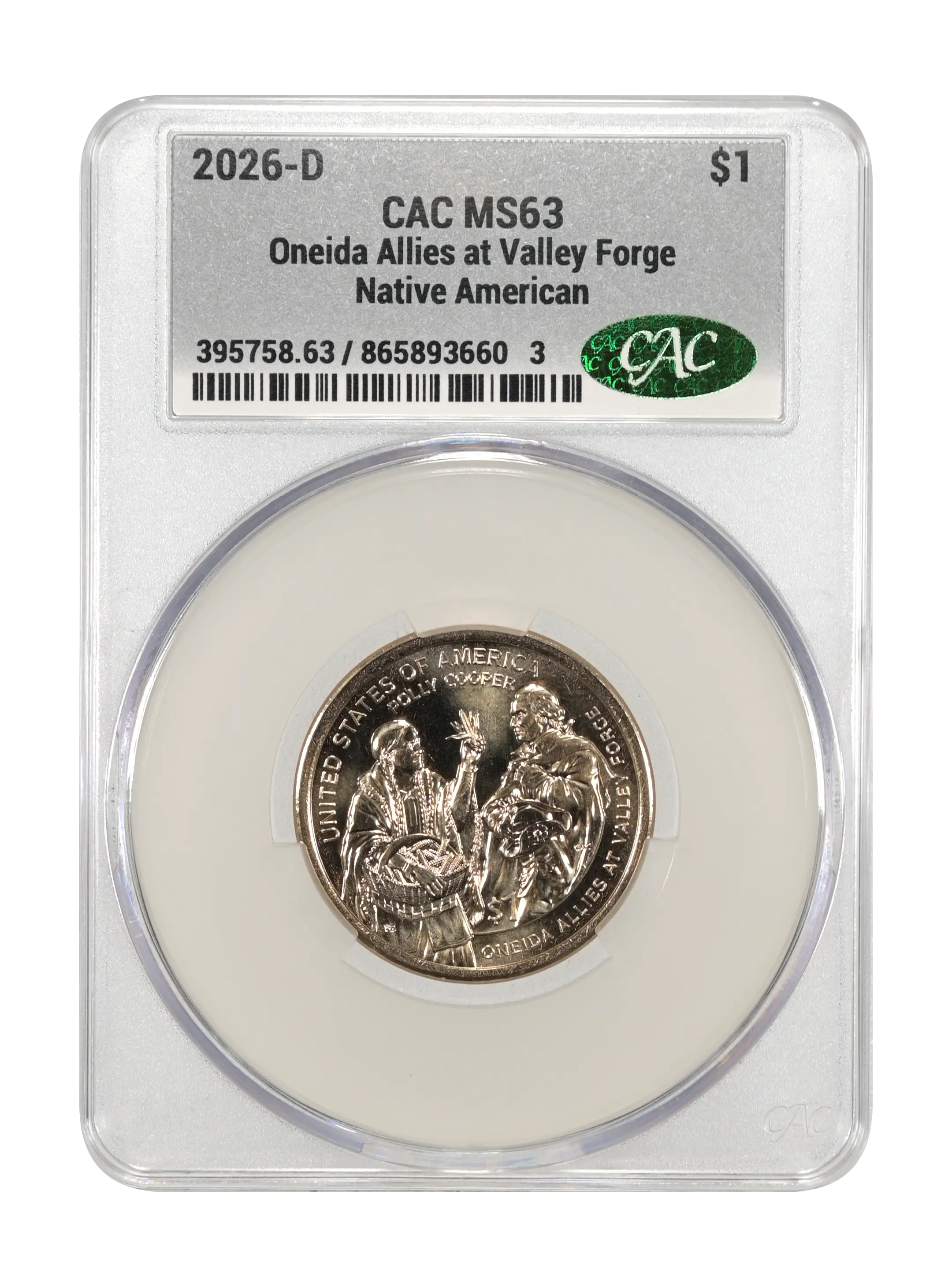 2026-D $1  Native American, Oneida Allies at Valley Forge MS thumbnail 6