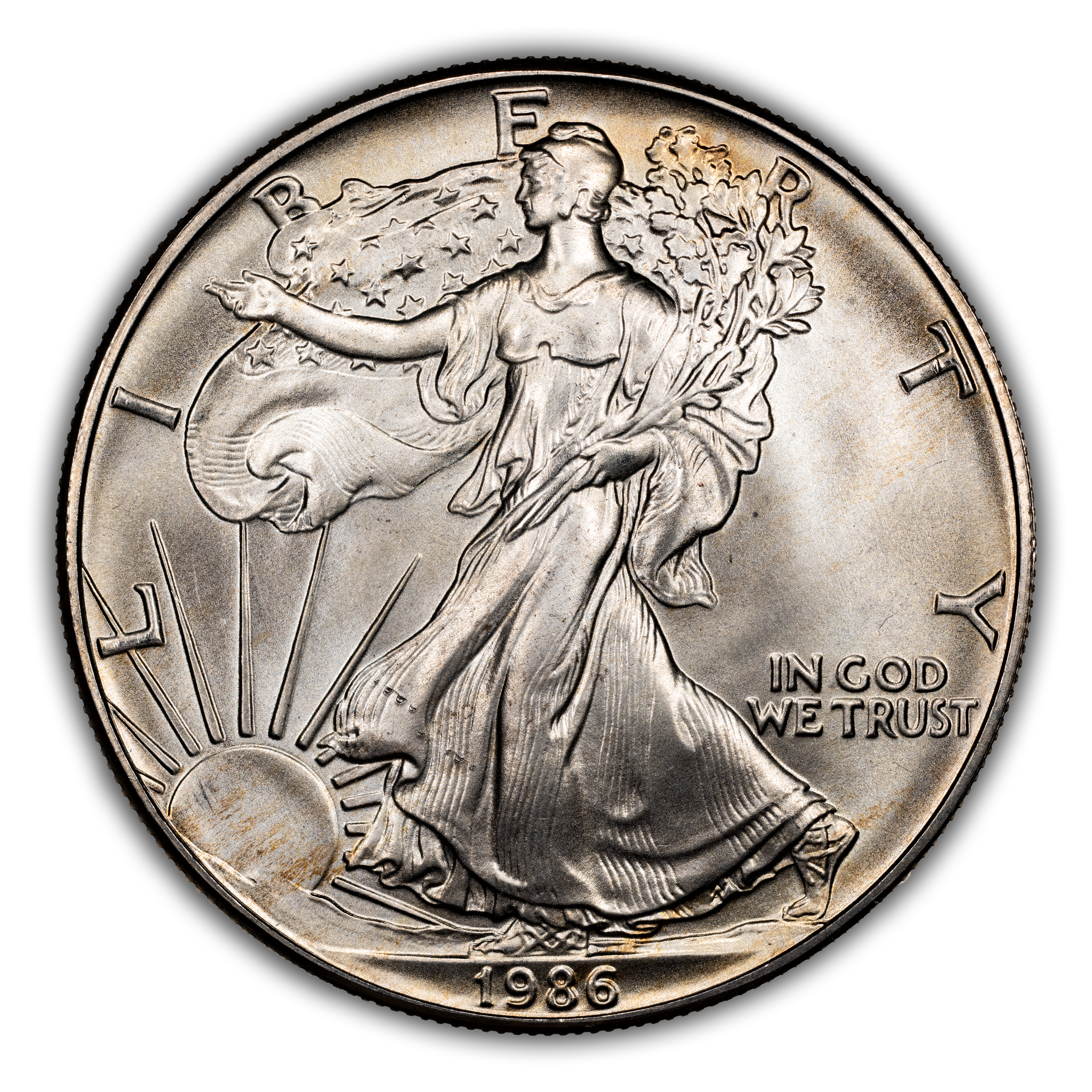 1986 $1  Silver Eagle MS66 CAC thumbnail 4