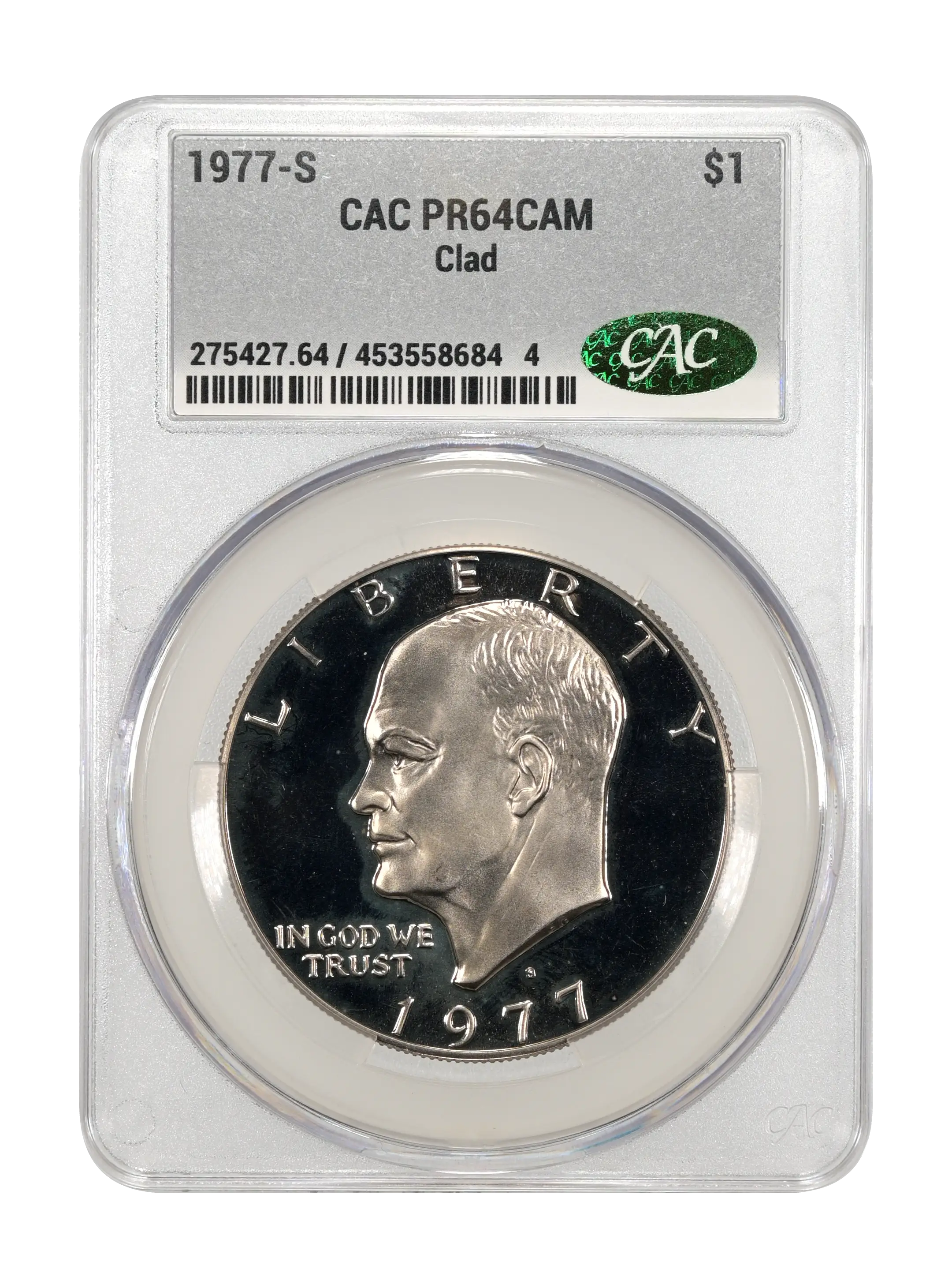 1977-S $1  Clad PR CAM AU58 CAM thumbnail 2