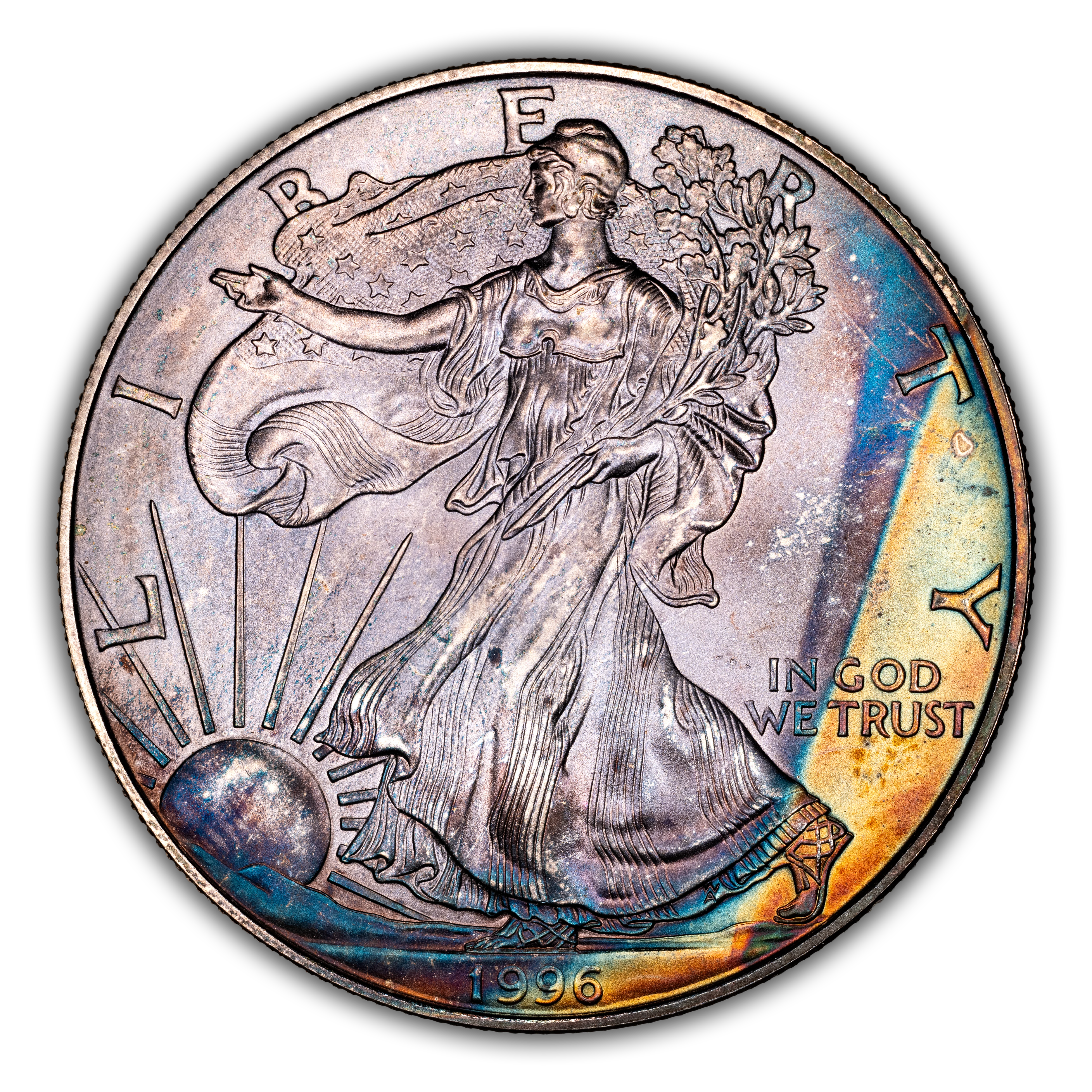 1996 $1  Silver Eagle MS69 CAC thumbnail 4