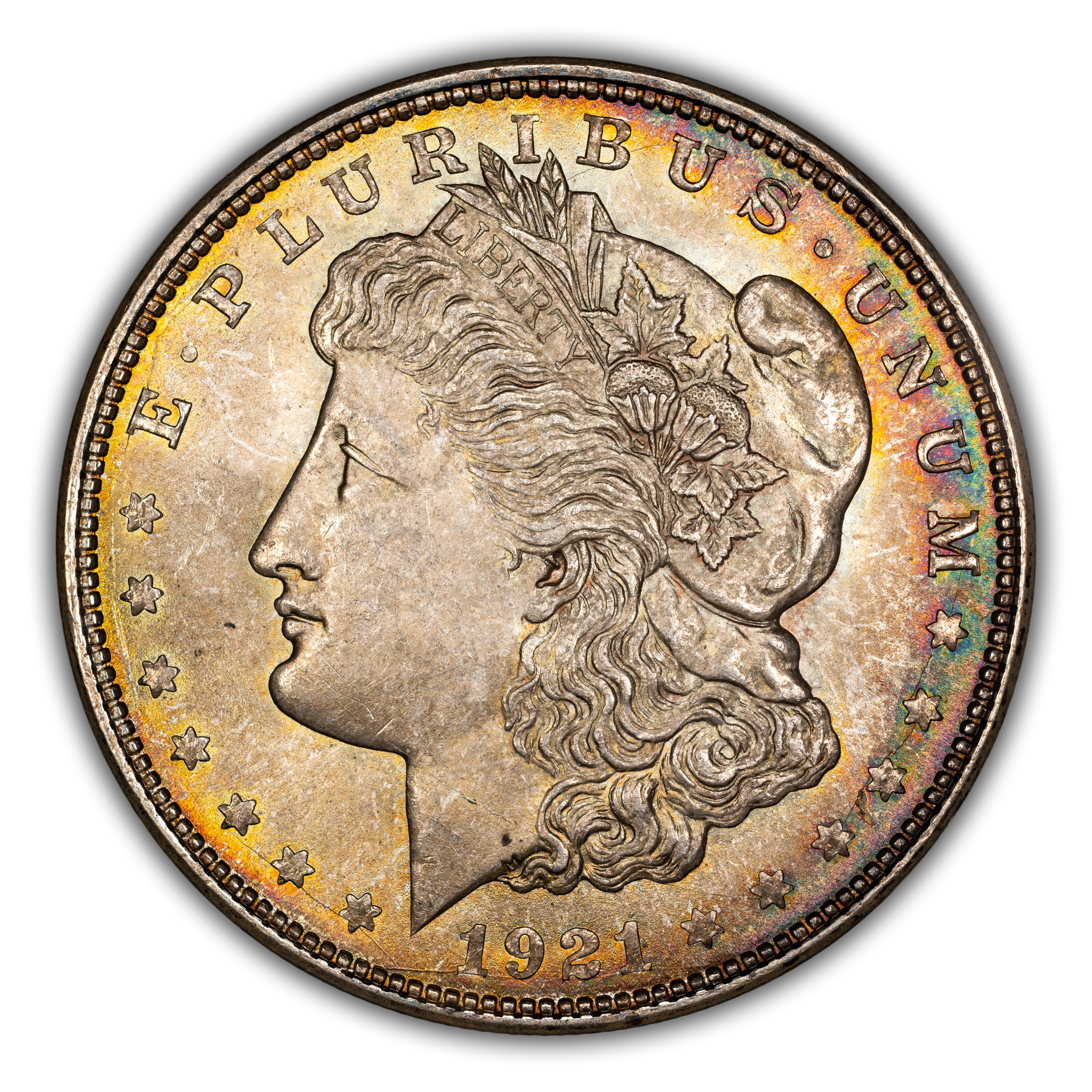 1921-D $1  Obverse Cud, VAM-1H3 MS thumbnail 2