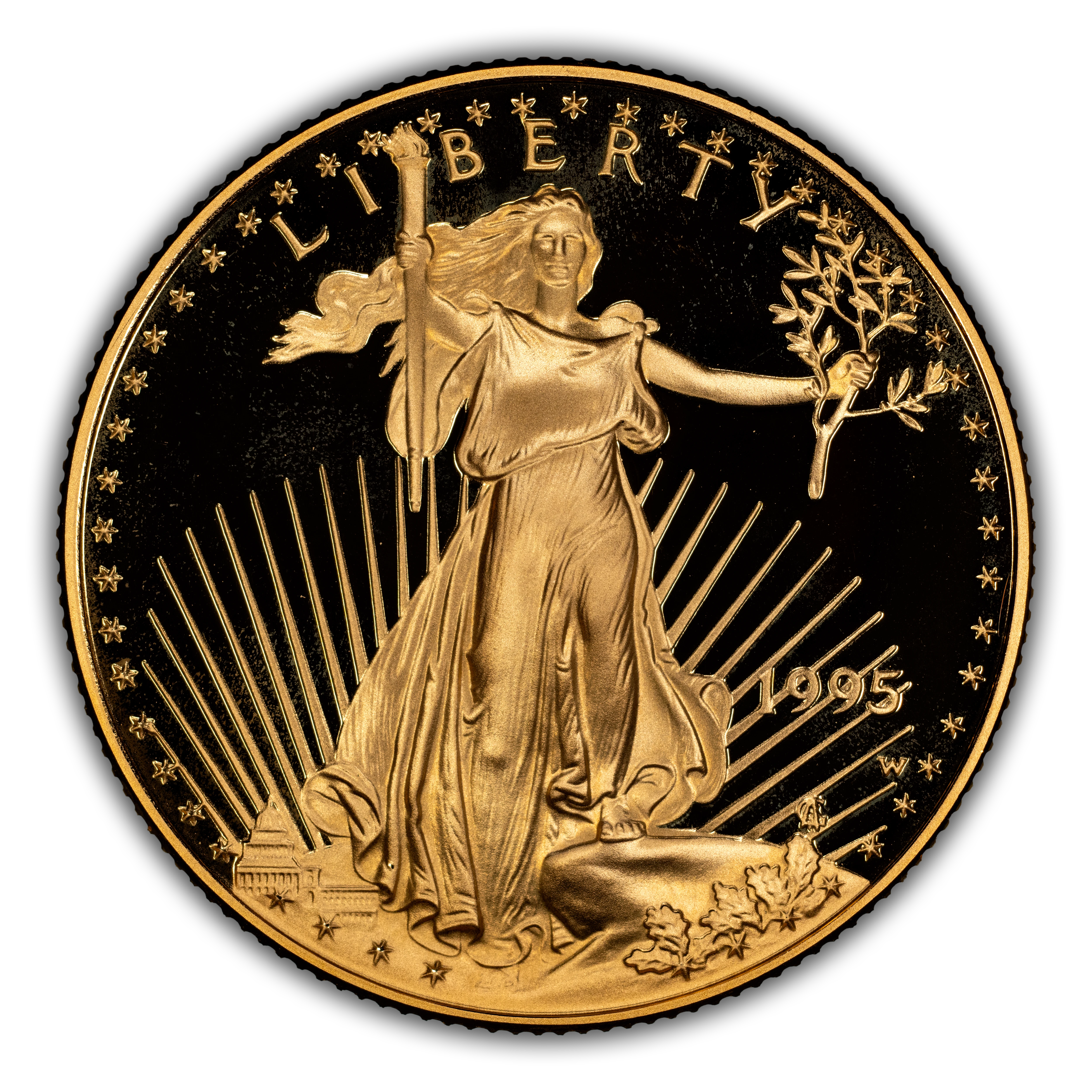 1995-W $25  Gold Eagle PR DCAM PR68 DCAM CAC thumbnail 3