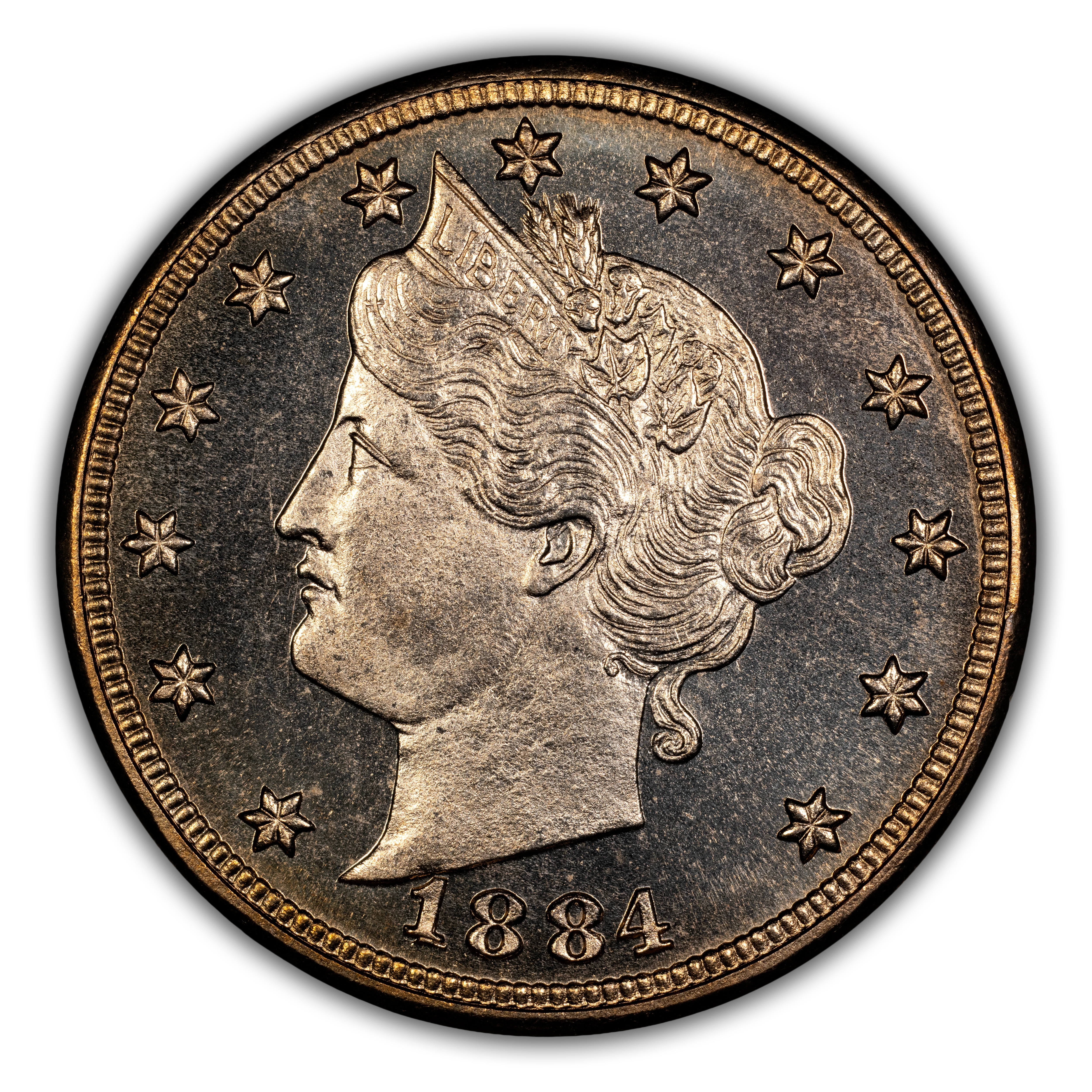 1884 5c Repunched Date, FS-301 PR CAM