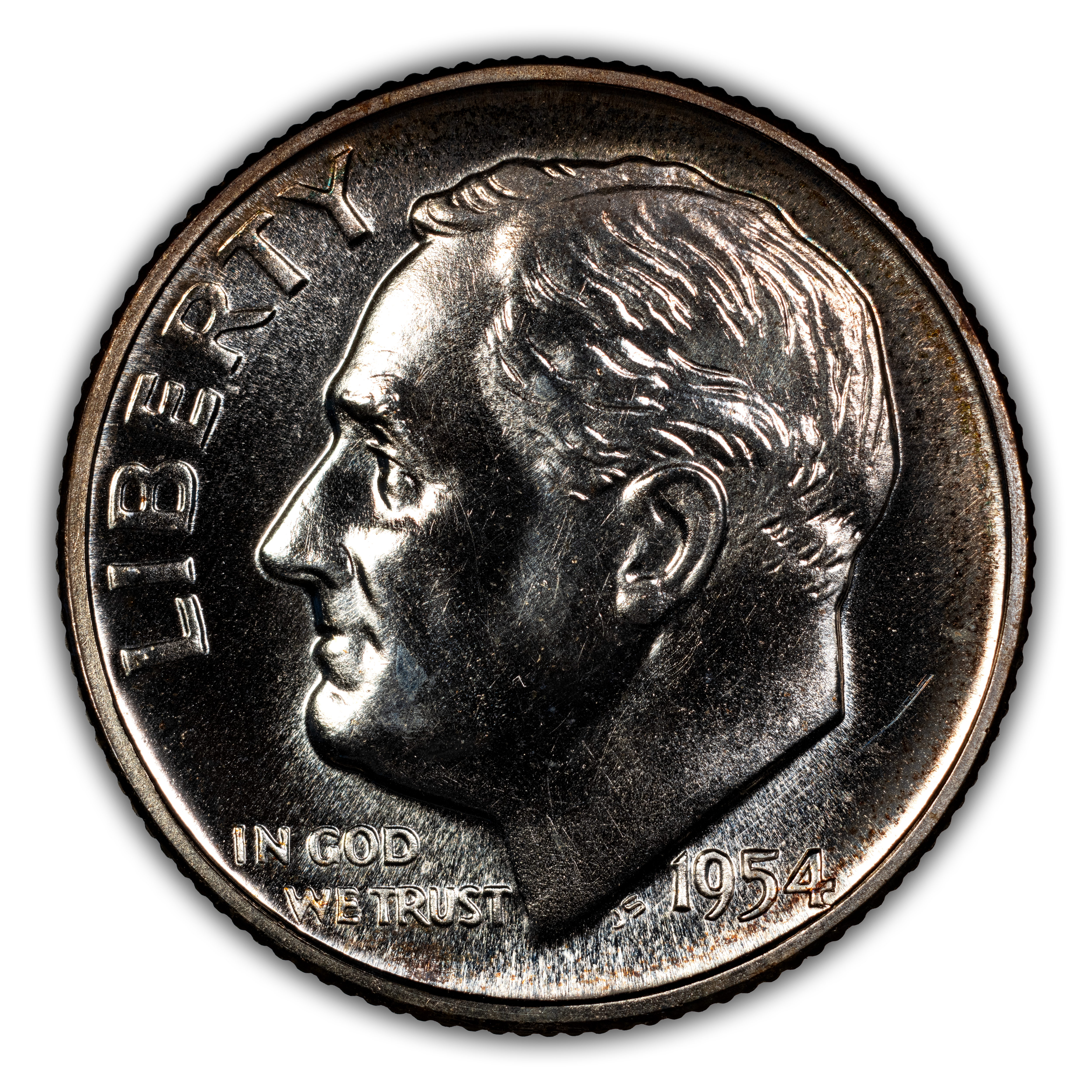 1954 10c AU50 CAC thumbnail 3