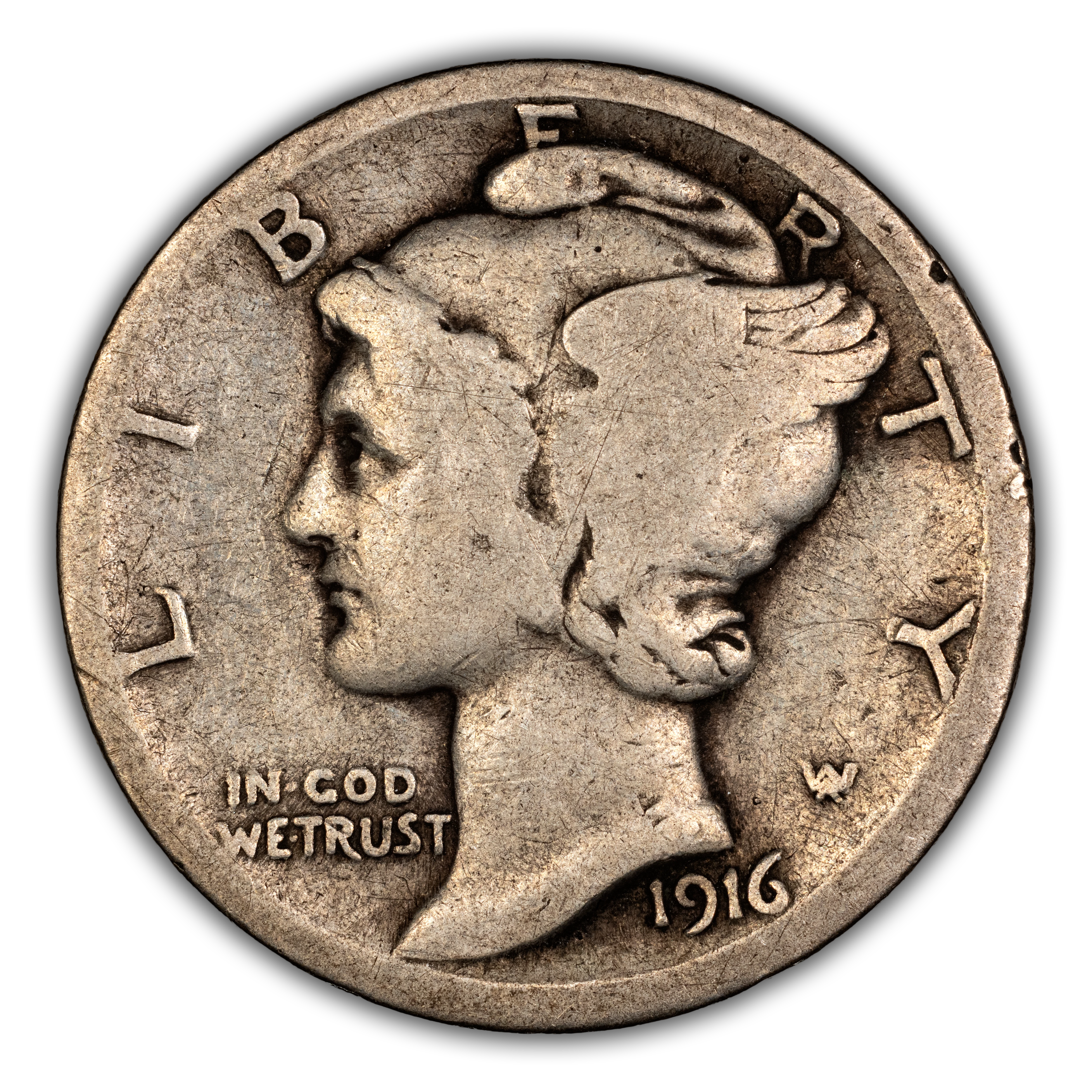 1916-D 10c MS thumbnail 4