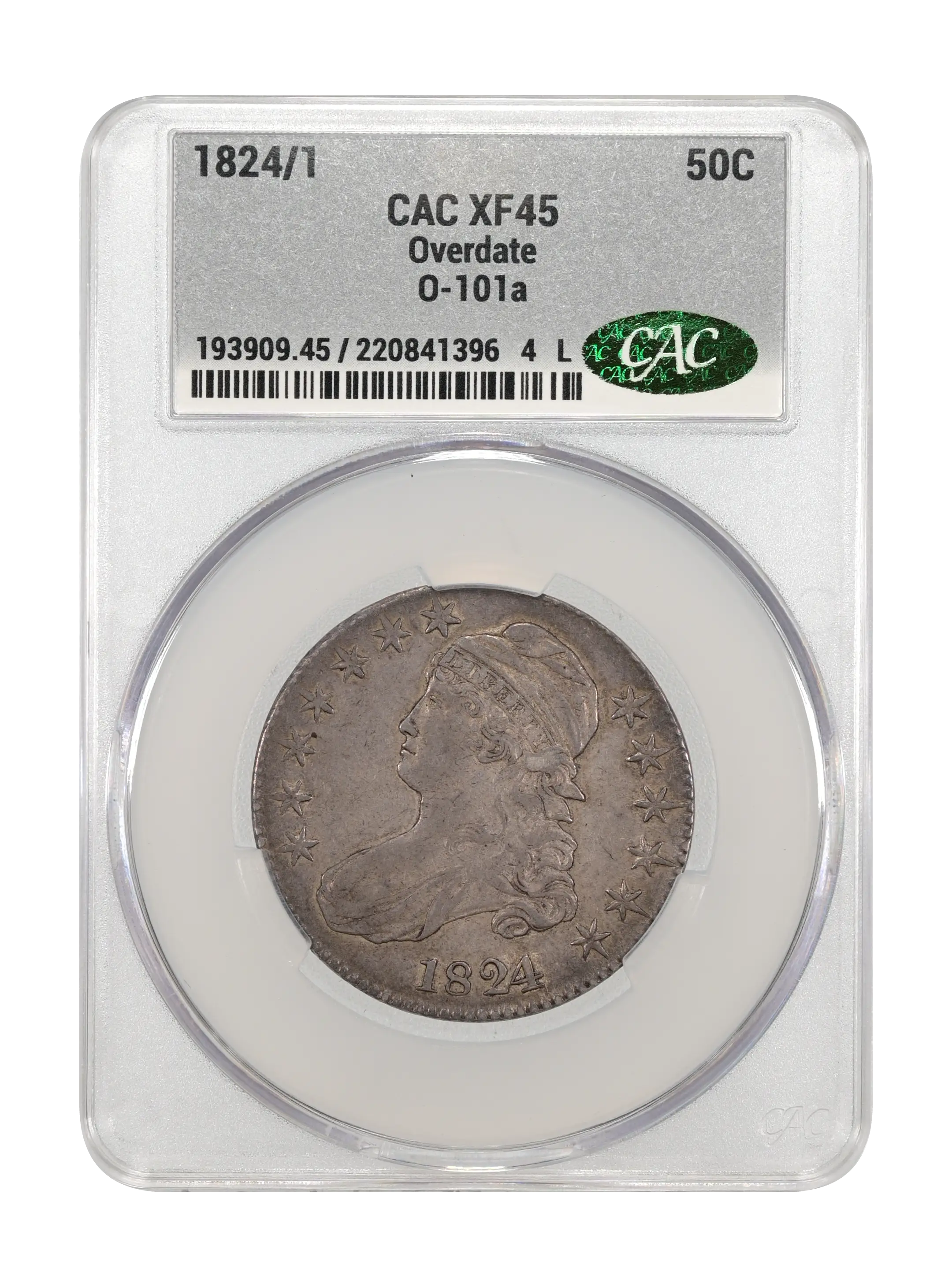 1824/1 50c Overdate, O-101a MS thumbnail 18