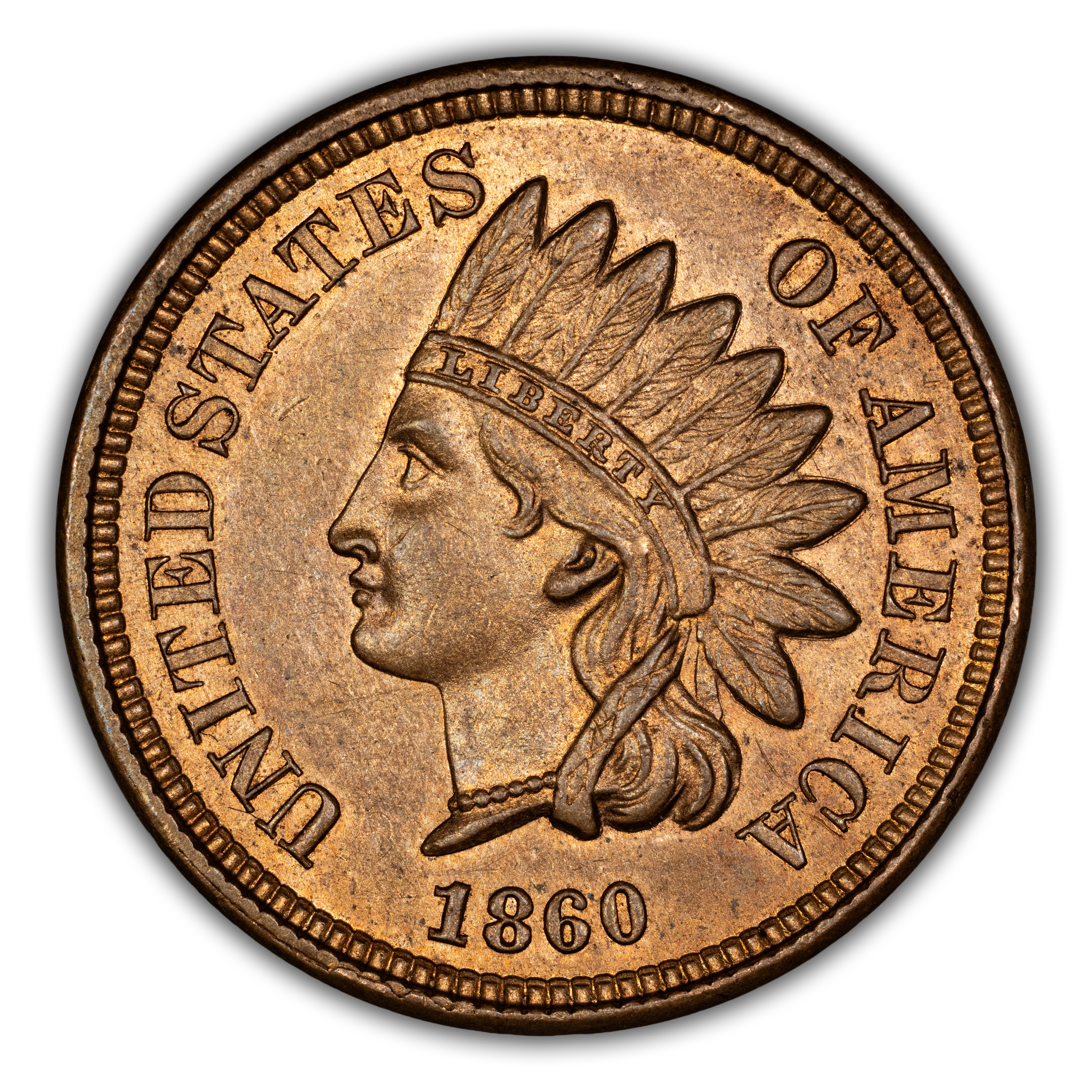 1860 1c Pointed Bust, FS-401 MS thumbnail 2