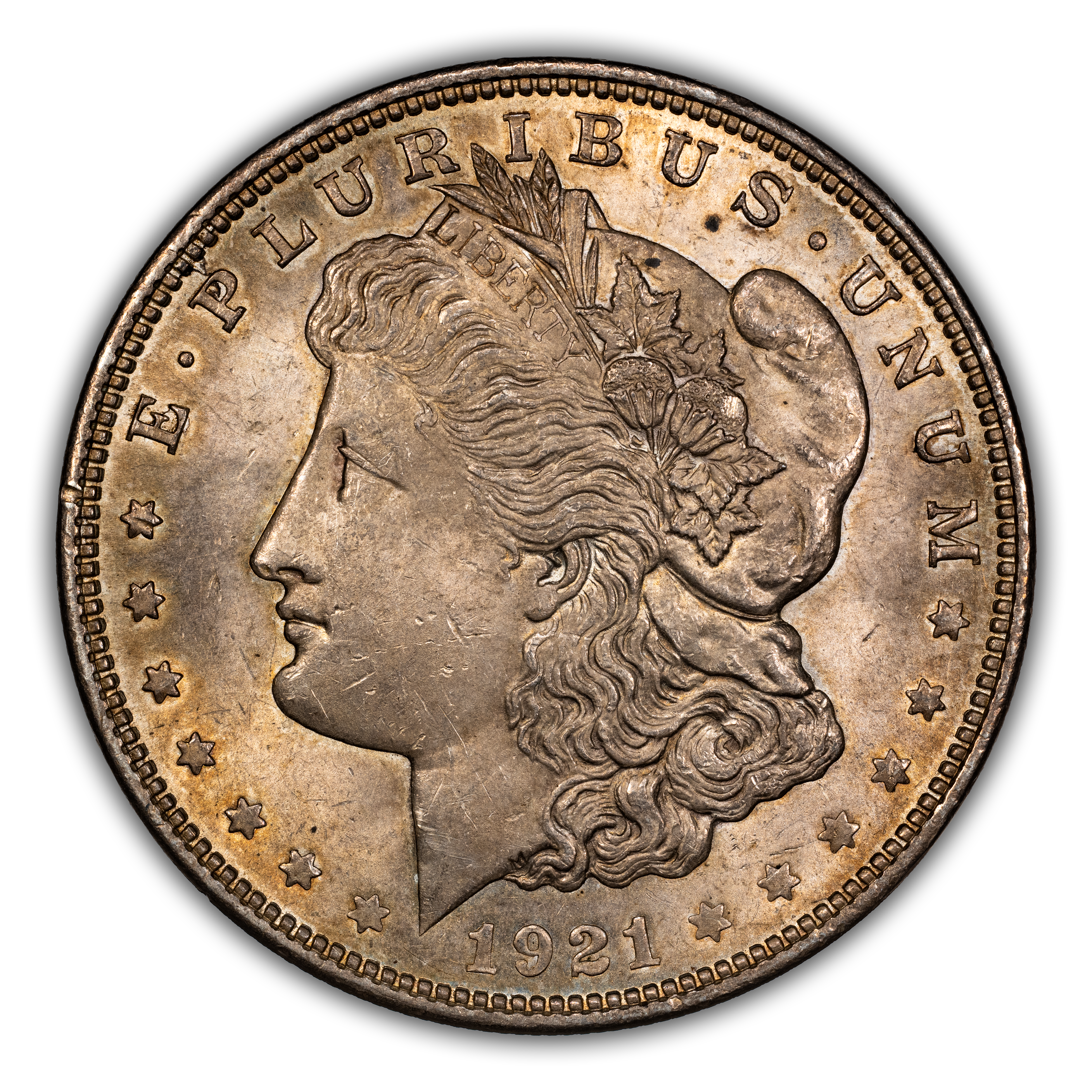 1921 $1  Morgan, Die Break R, Scribbles, VAM-3R2 MS thumbnail 4