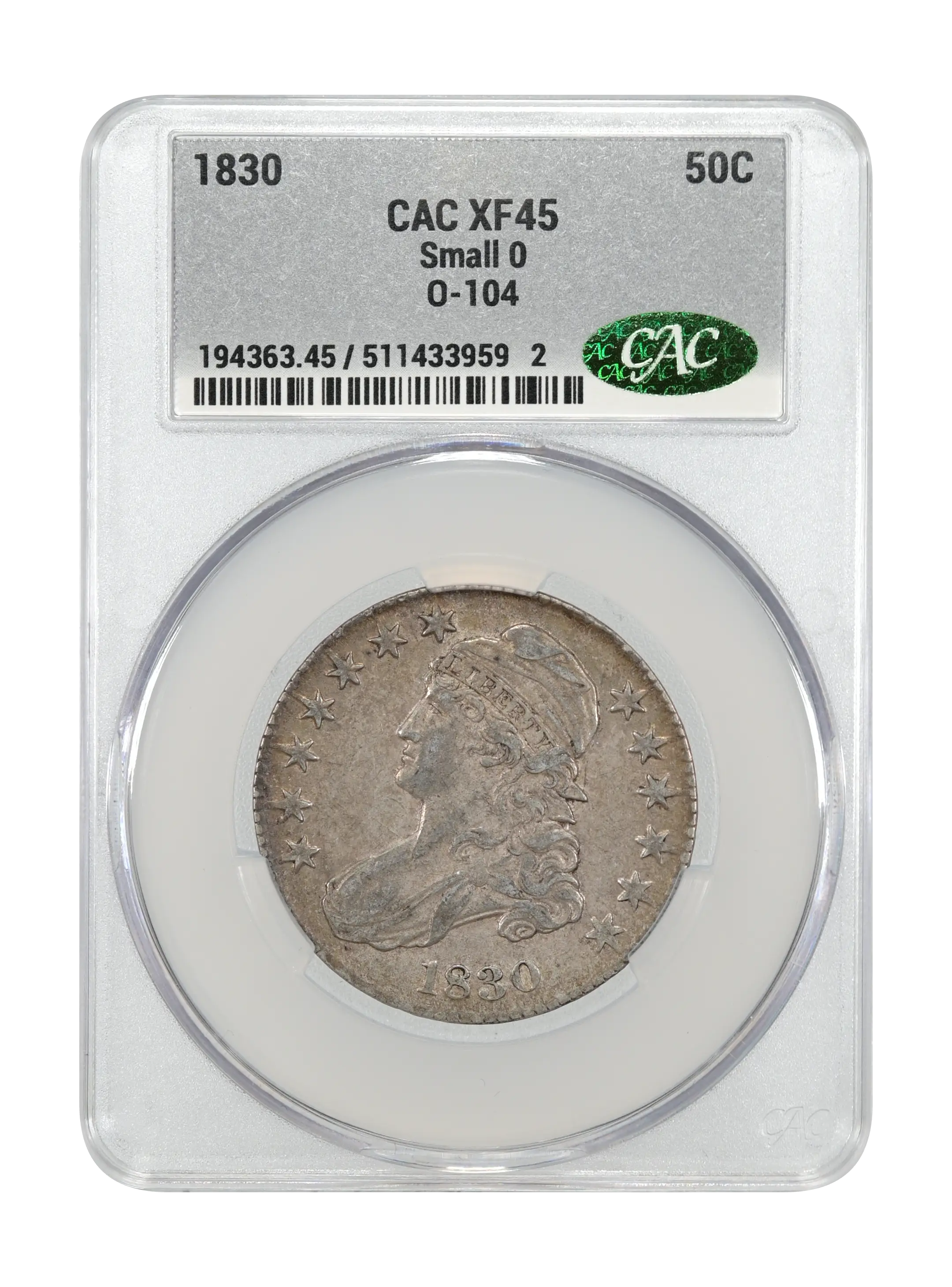 1830 50c Small 0, O-104 MS thumbnail 17