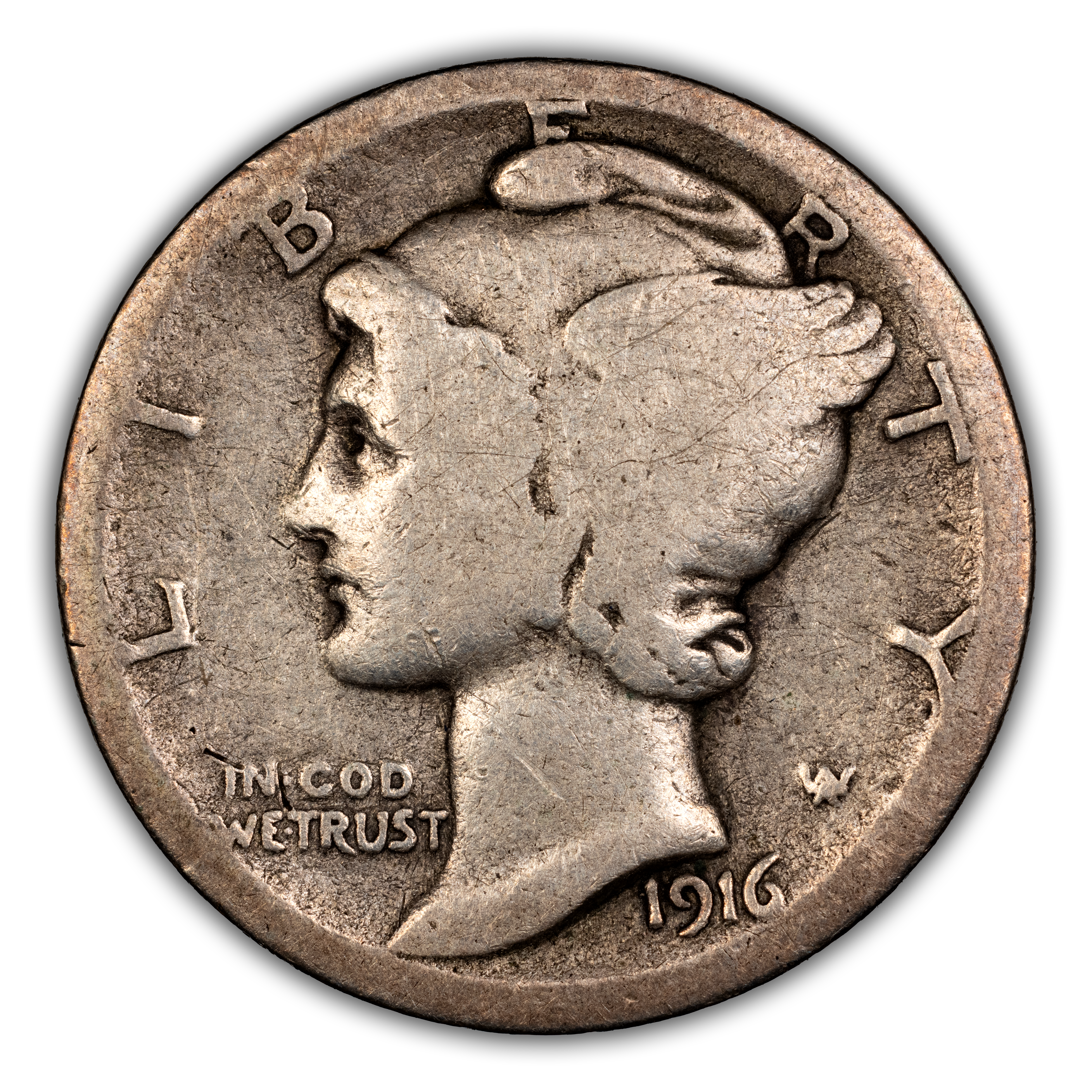 1916-D 10c MS thumbnail 3