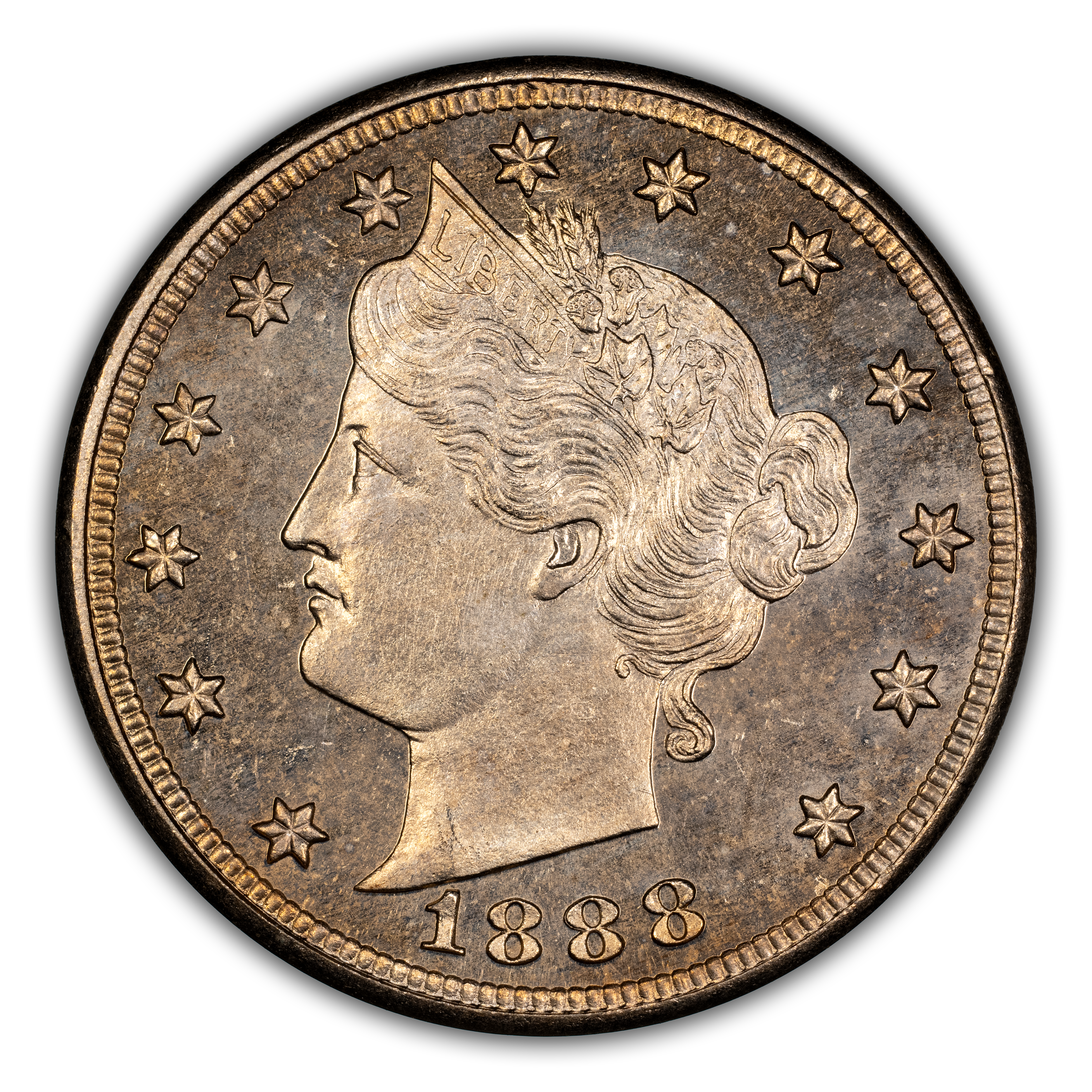1888 5c PR64 CAC thumbnail 3