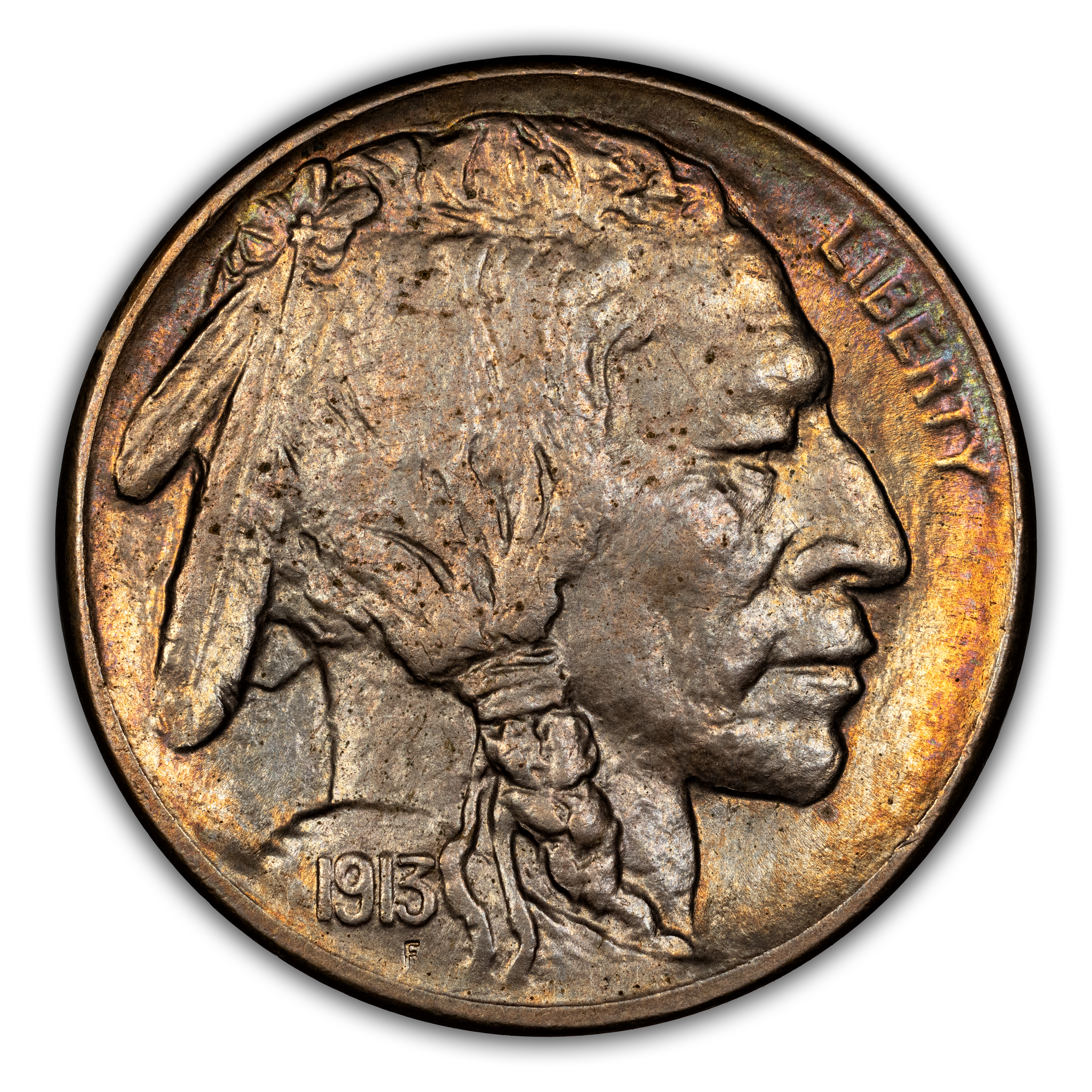 1913-S 5c Buffalo, Type 1 MS62 CAC thumbnail 3